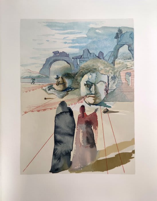 Salvador Dali - The Purgatory, Canto 20 - Avarice and Prodigality, 1960