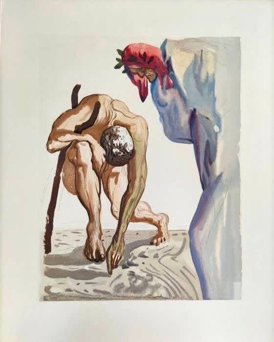 Salvador Dali - The Purgatory, Canto 7 - Princes of the Blossoming, 1960