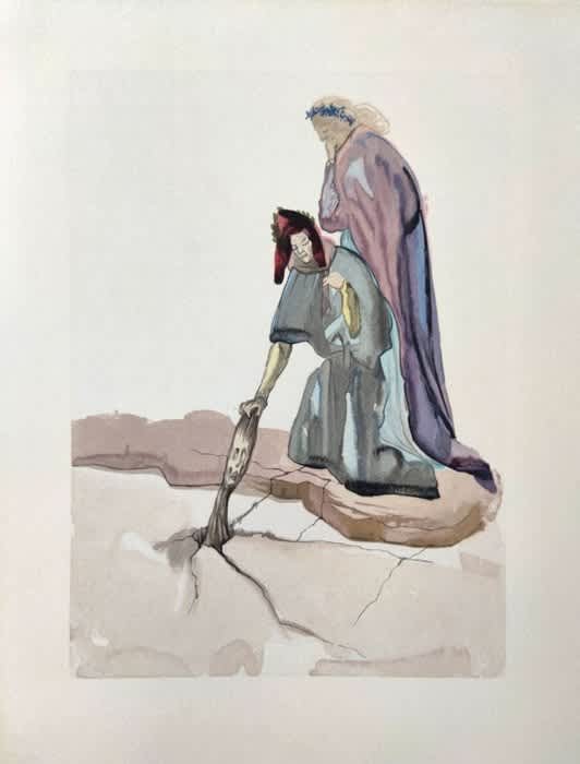 Salvador Dali - The Inferno, Canto 32 - Les Traitres envers leur patrie, 1960