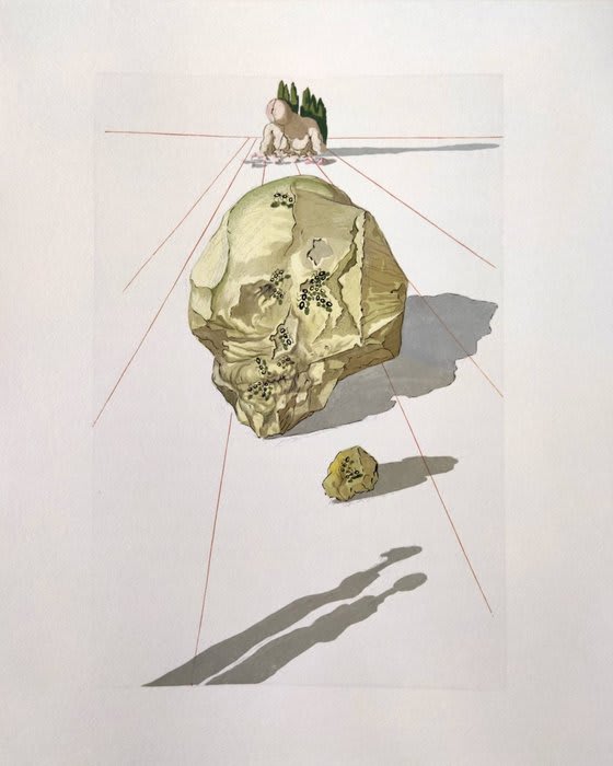 Salvador Dali - The Inferno, Canto 23 - Le Supplice de hypocrites, 1960