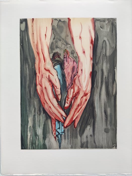 Salvador Dali - The Inferno, Canto 16 - The Mount of Geryon, 1960