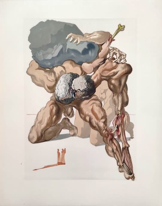 Salvador Dali - The Inferno, Canto 7 - The Avaricious and the Prodigal, 1960 1 Salvador Dali - The Inferno, Canto 7 - The Avaricious and the Prodigal, 1960