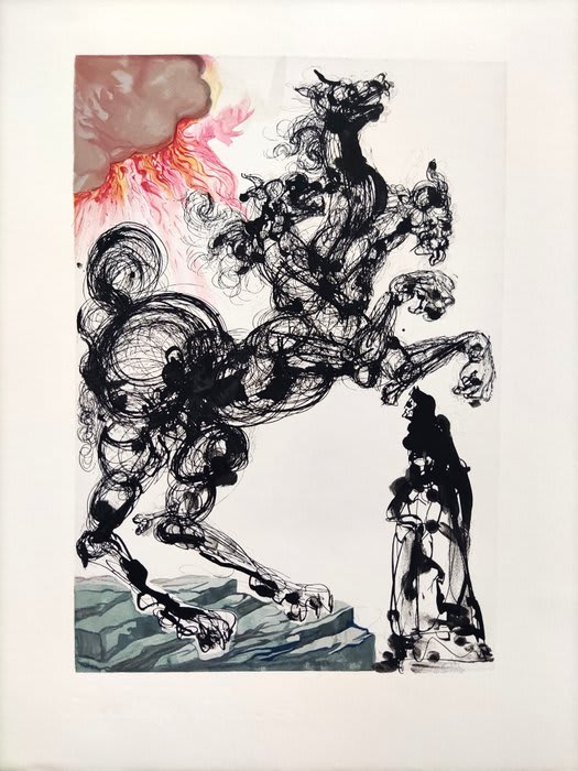 Salvador Dali - The Inferno, Canto 6 - Cerberus, 1960