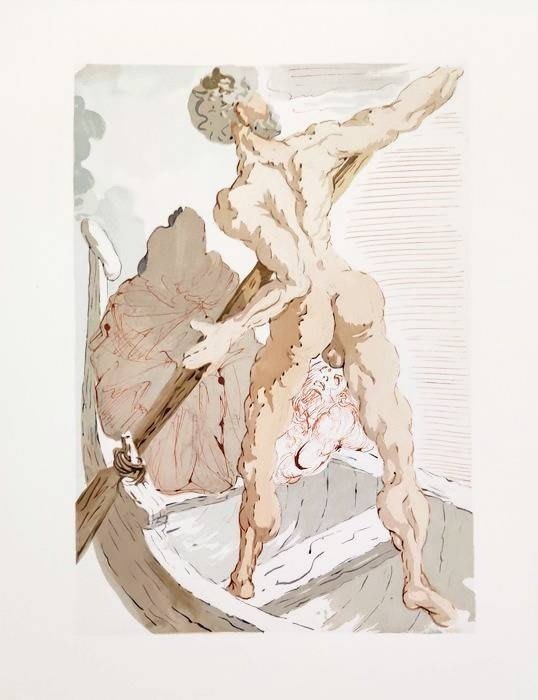 Salvador Dali - The Inferno, Canto 3 - Charon and the Shore of Acheron, 1960