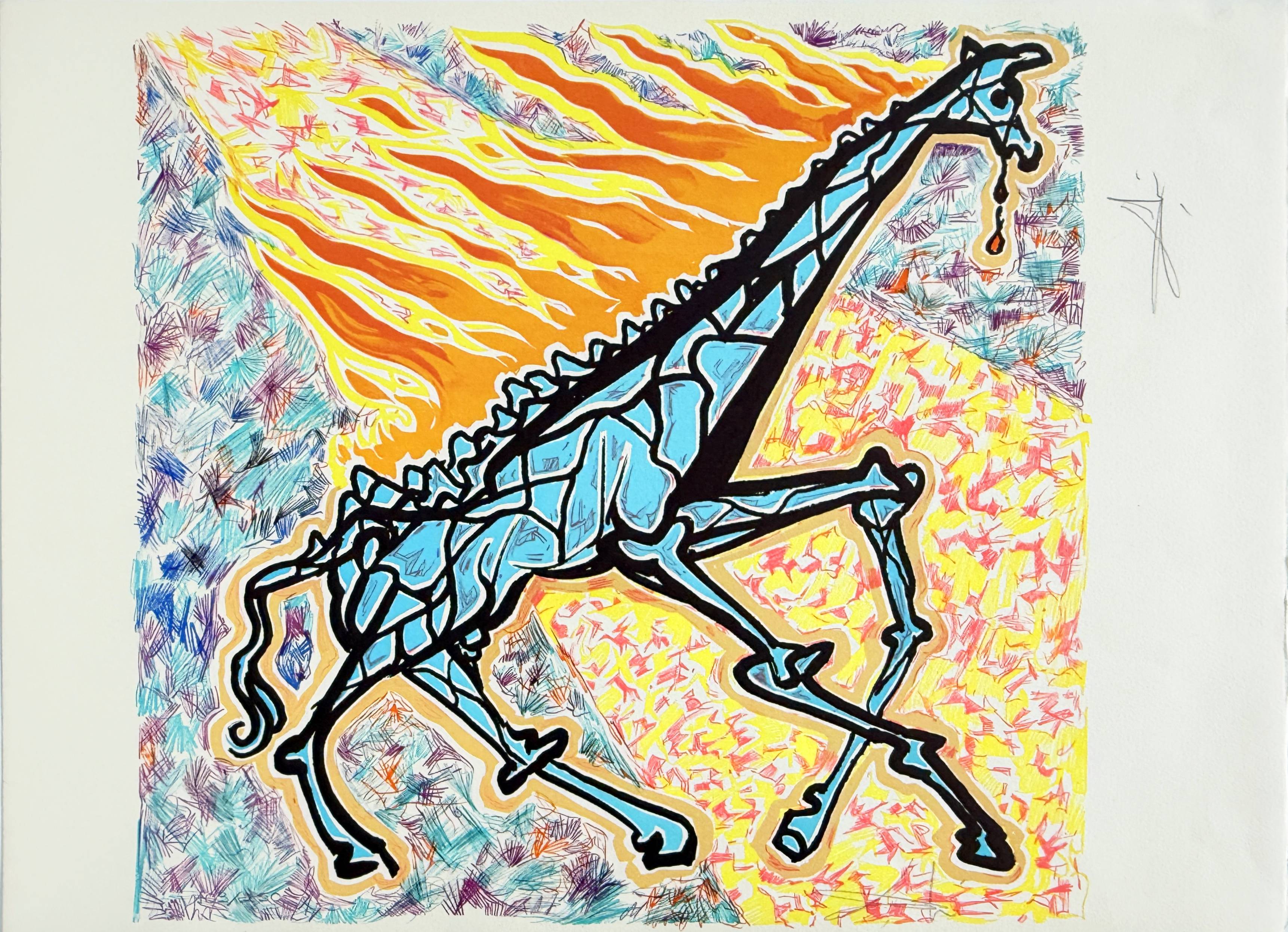 Salvador Dali - Burning Giraffe, 1973