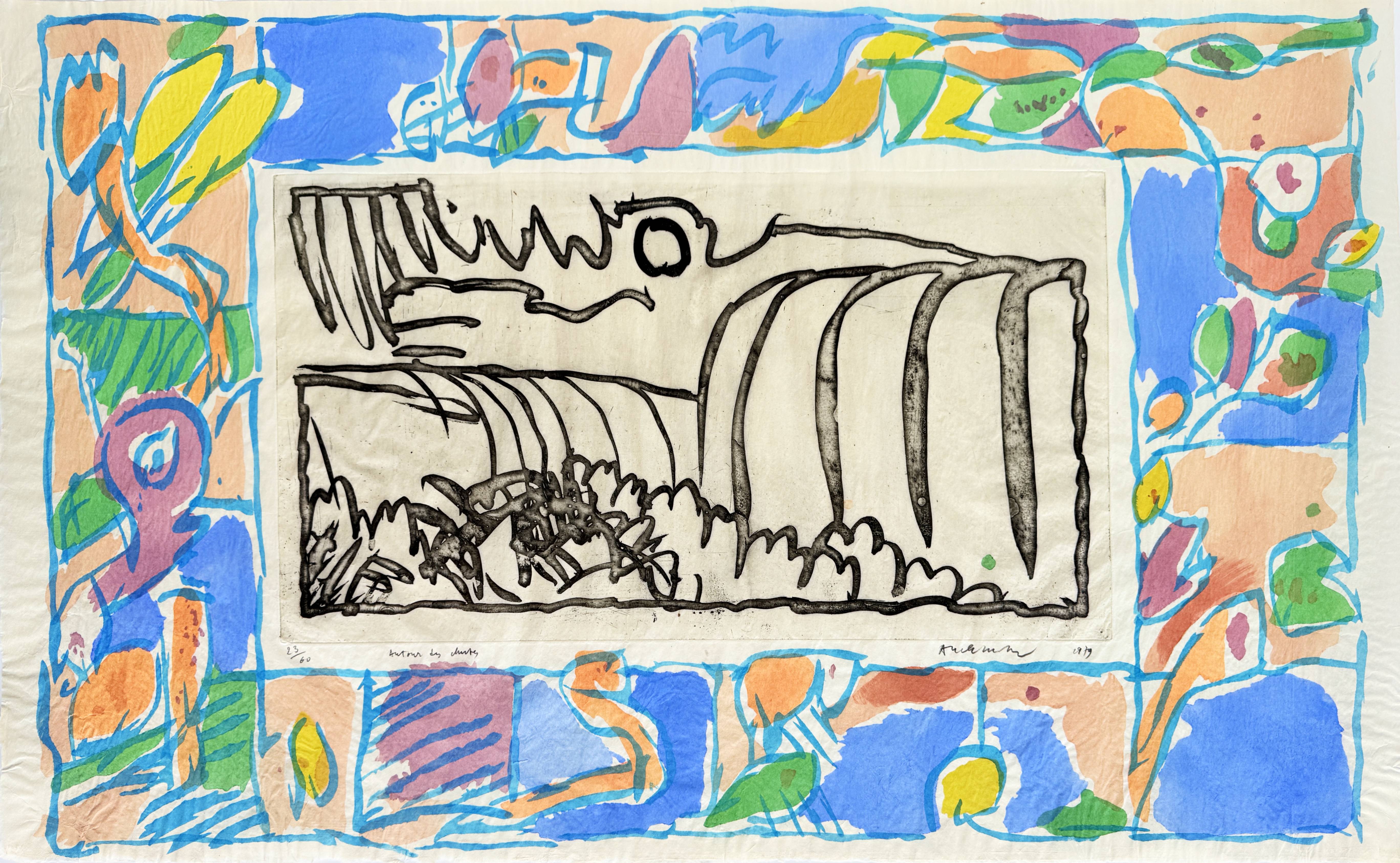 Pierre Alechinsky - Autour de chute, 1979