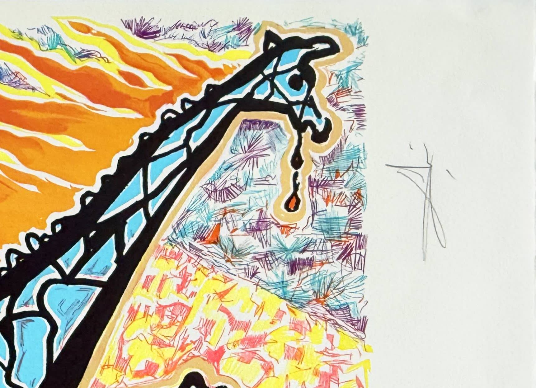 Salvador Dali - Burning Giraffe, 1973 - Image 3