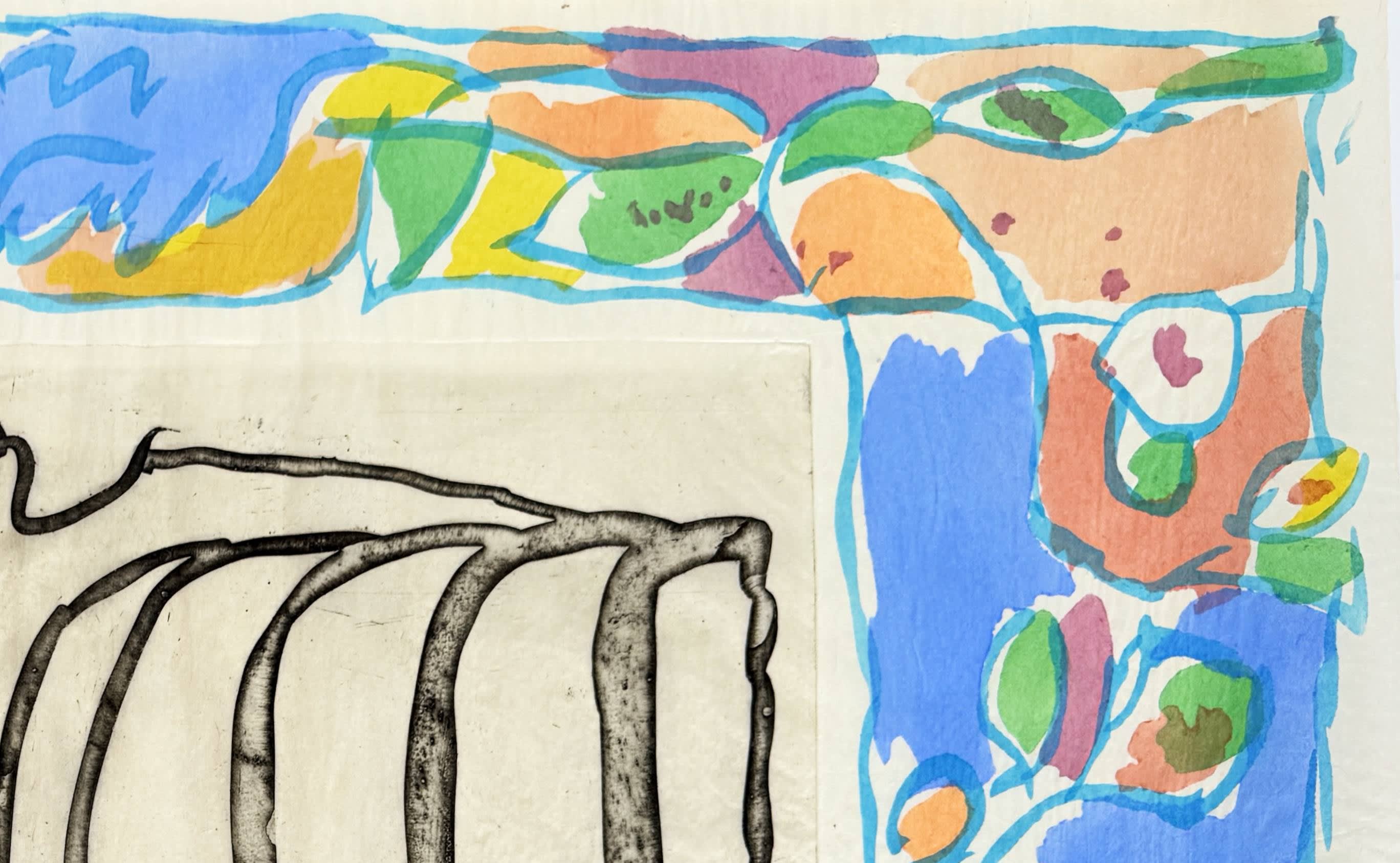 Pierre Alechinsky - Autour de chute, 1979 - Image 3