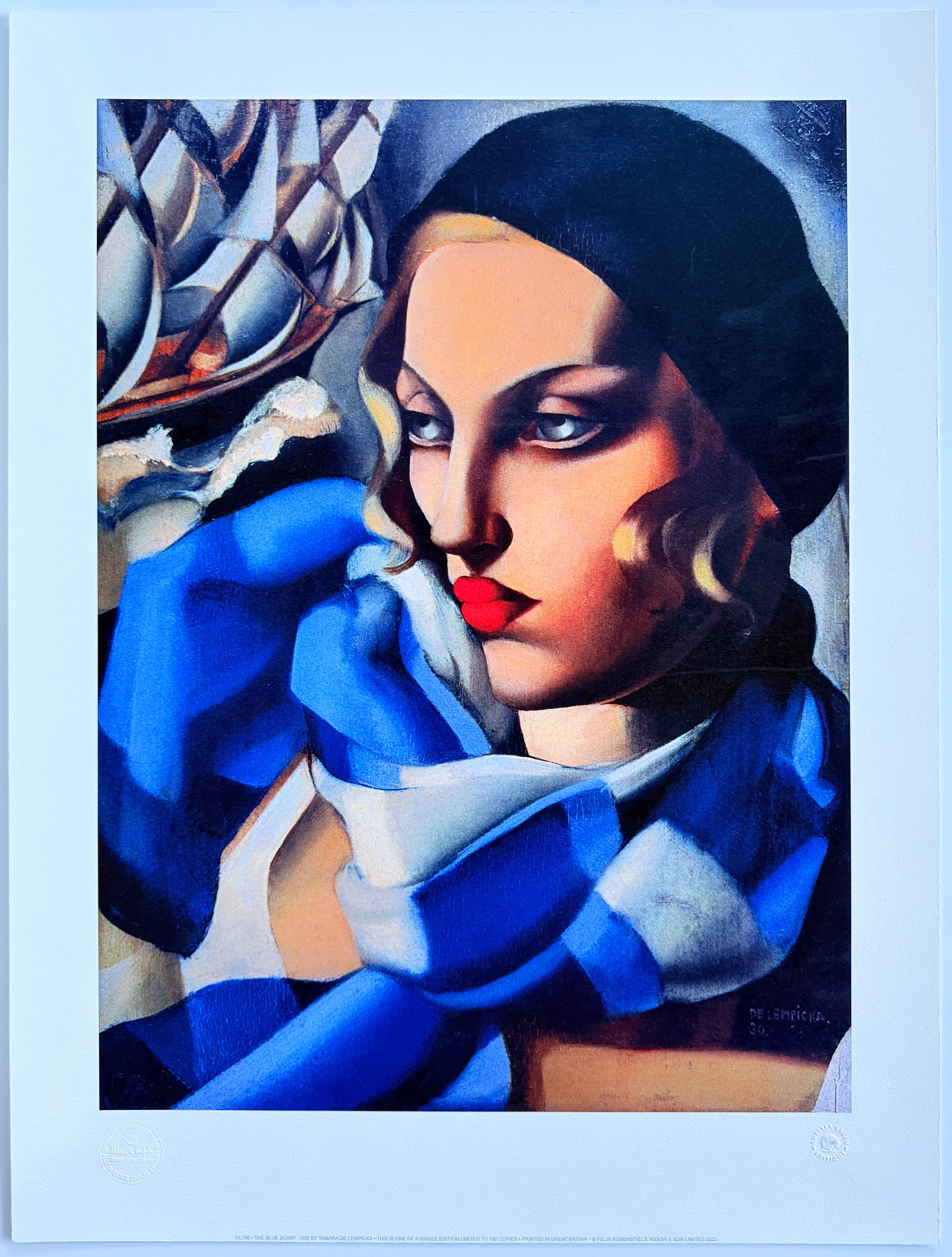 Tamara de Lempicka - The Blue Scarf, 1930, 2023 - Image 2