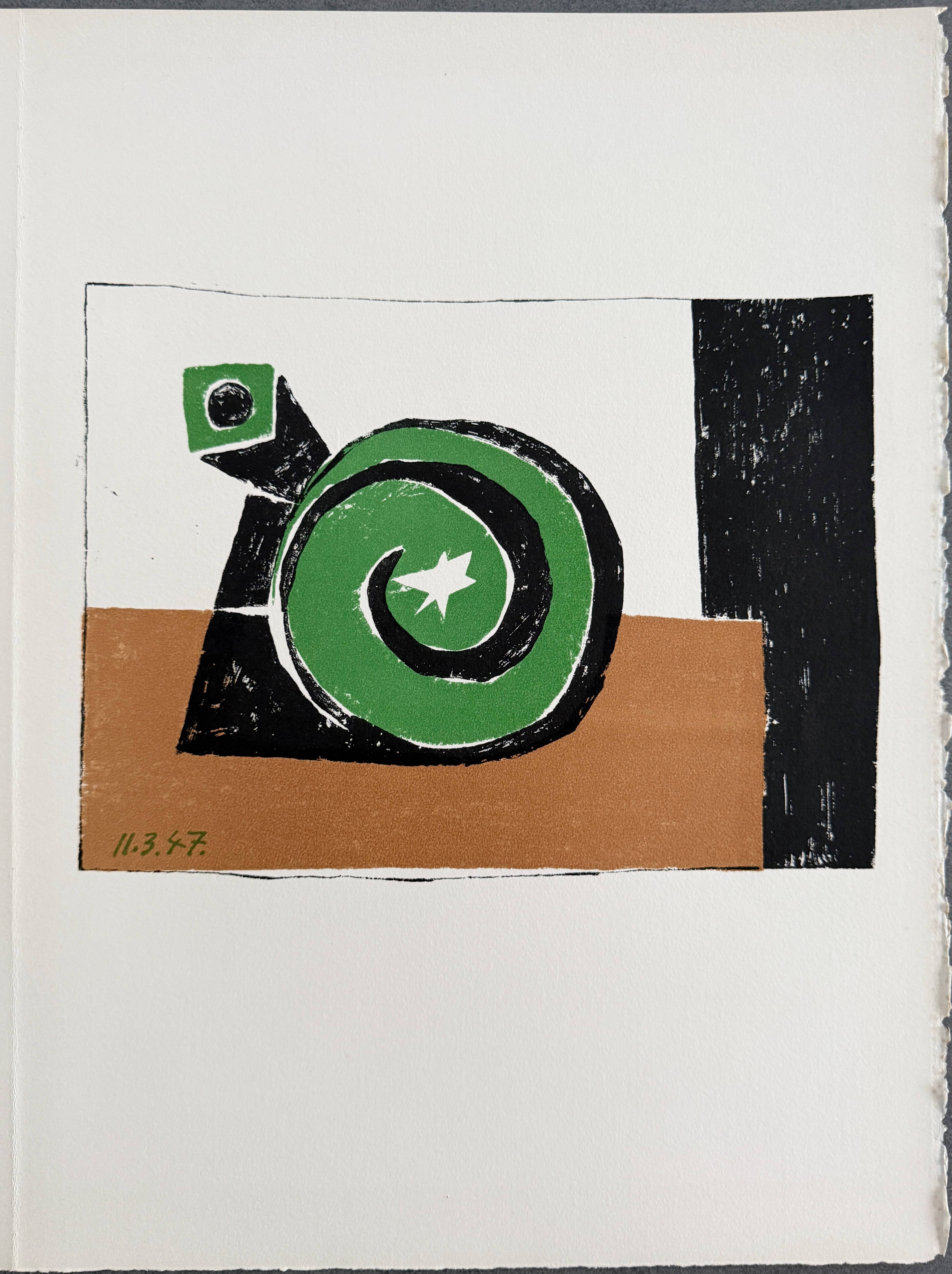 Pablo Picasso - Composition en Troi Couleurs, 1957 - Image 6