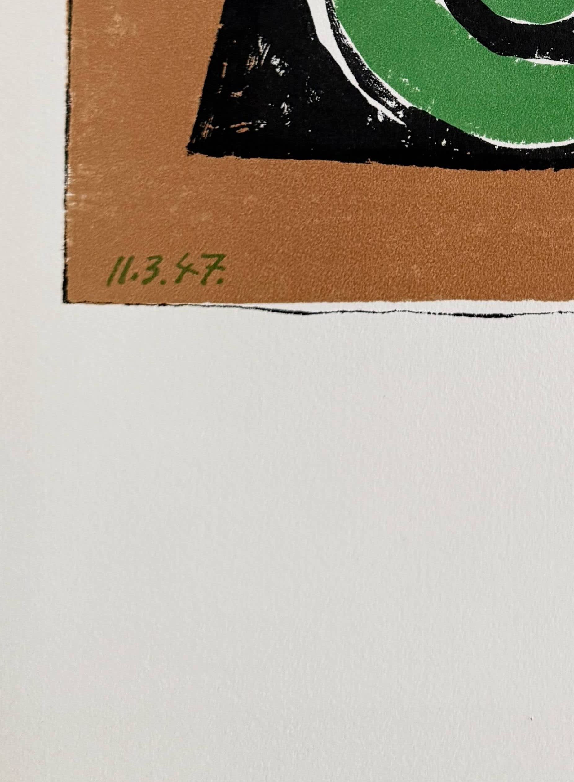 Pablo Picasso - Composition en Troi Couleurs, 1957 - Image 4