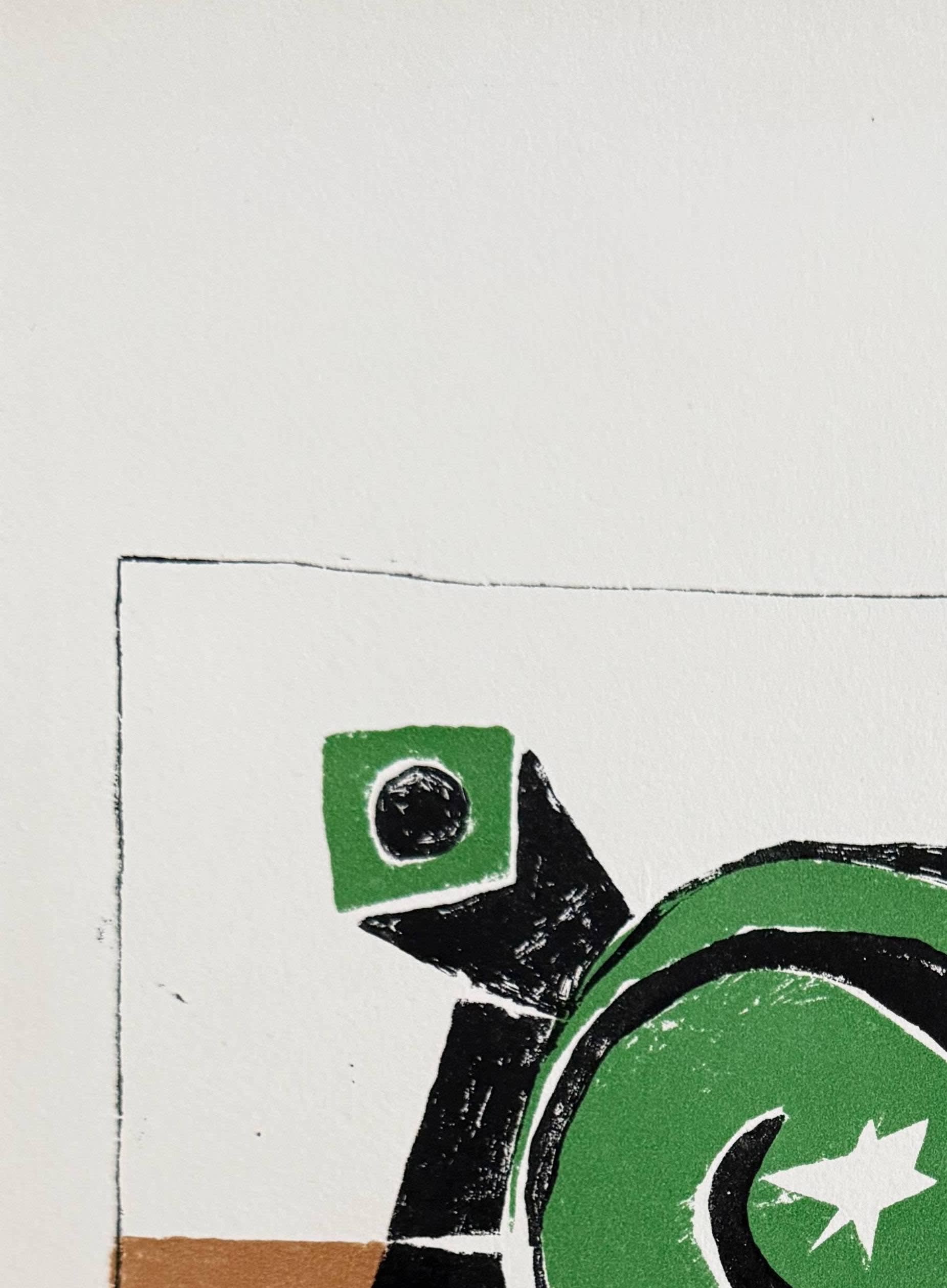 Pablo Picasso - Composition en Troi Couleurs, 1957 - Image 2