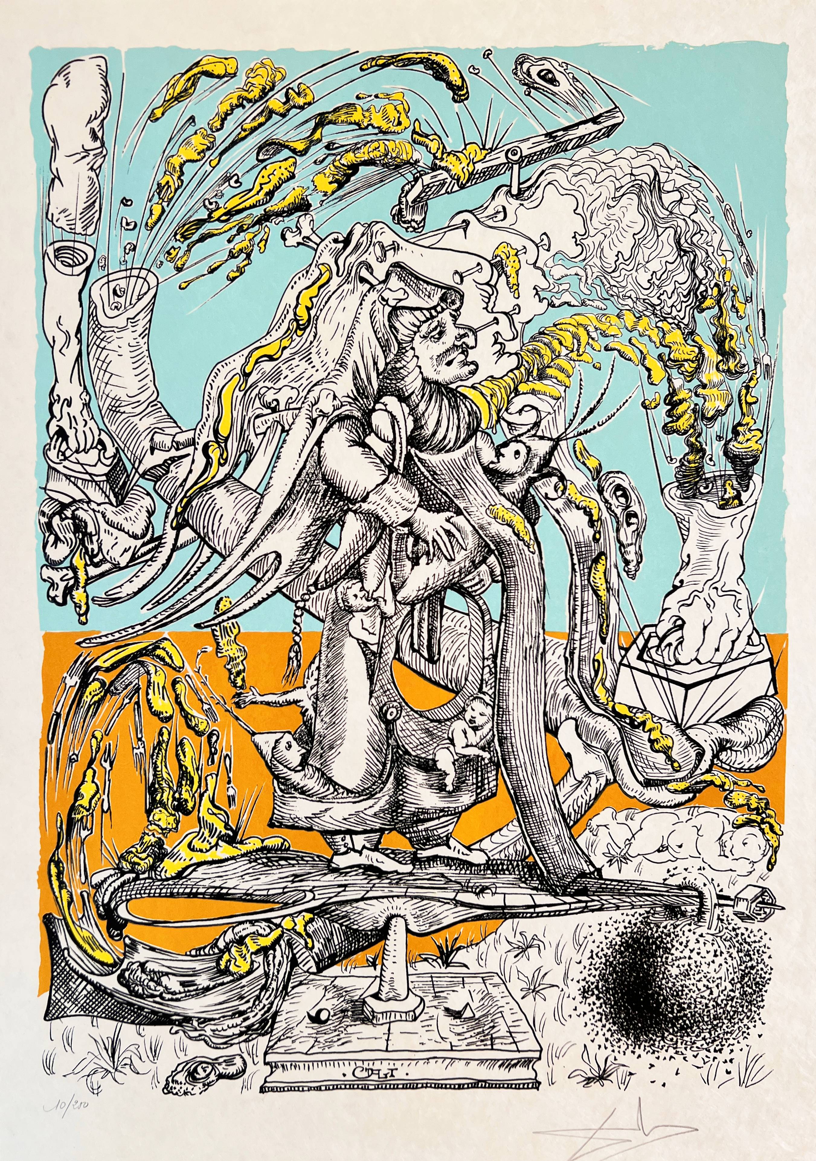 Salvador Dali - Les Songes Drôlatiques de Pantagruel, Planche XXI, 1973