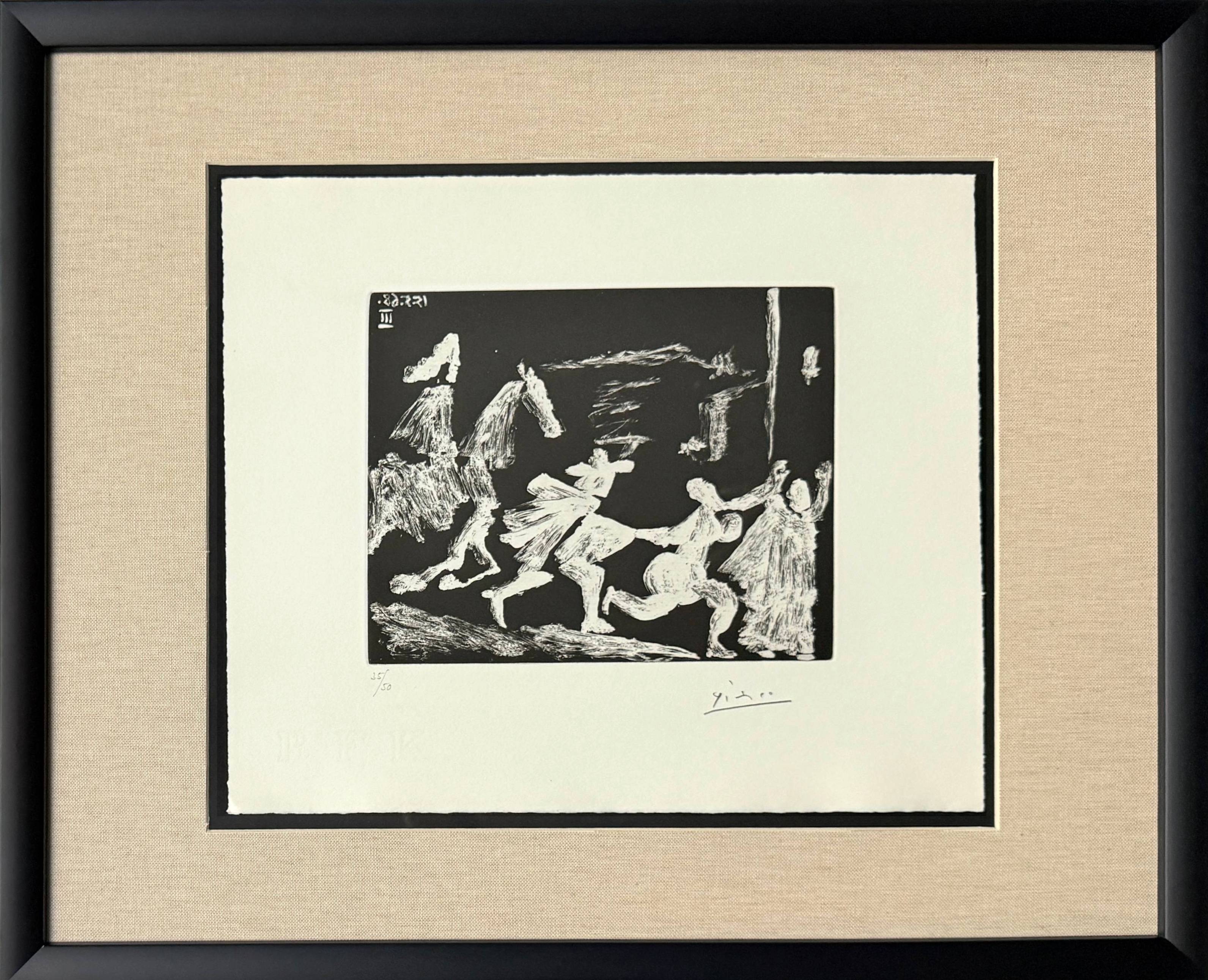 Pablo Picasso - Cape and Sword: Pusuit II, from 347 Suite, 1968