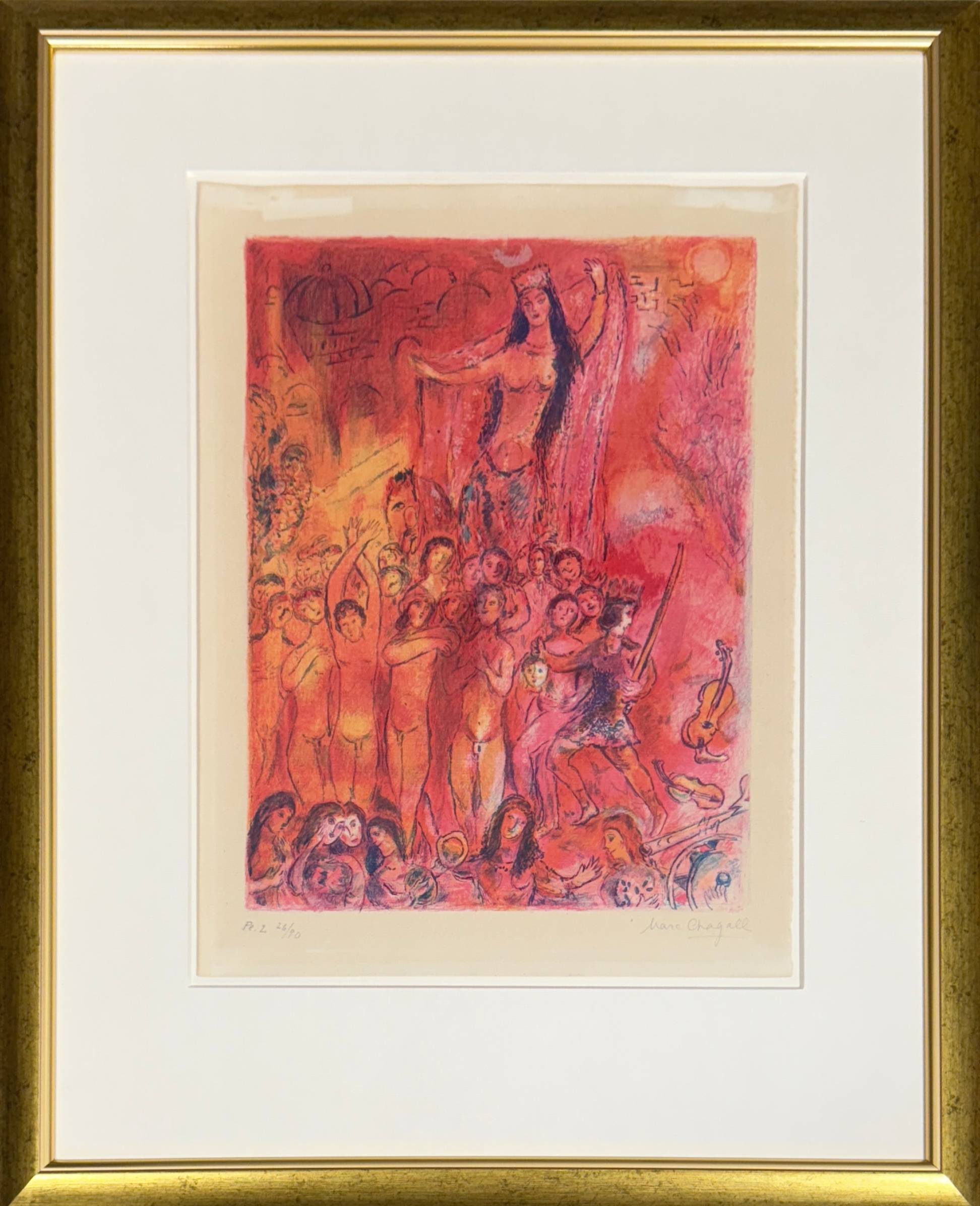 Marc Chagall - They were in Forty Pairs, Thus Numbering Fourscore.., from Four Tales from the Arabian Nights, 1948 - Image 2