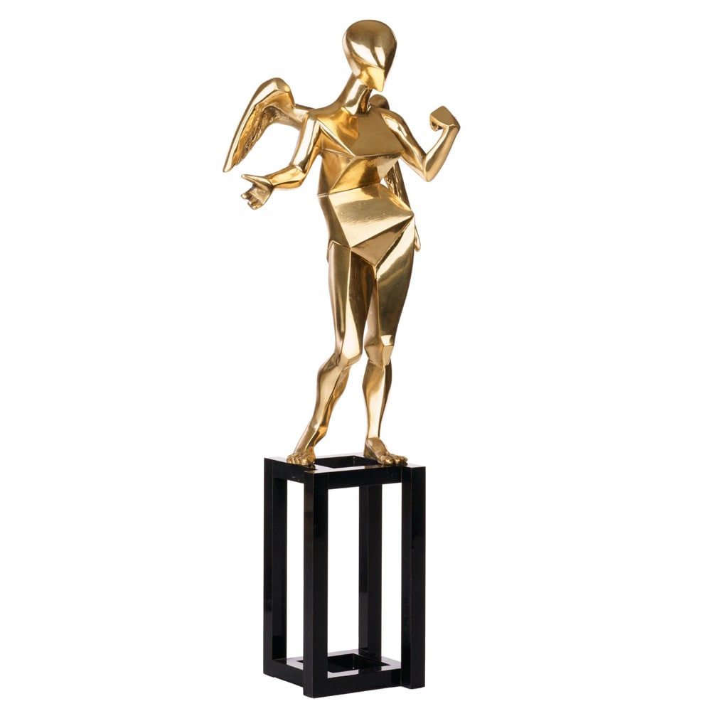 Bronze sculpture Der kubistische Engel (The Cubist Angel) by Salvador Dalí, 1982, patinated and partially polished, edition of 990, with foundry stamp Strehle Kunstguss