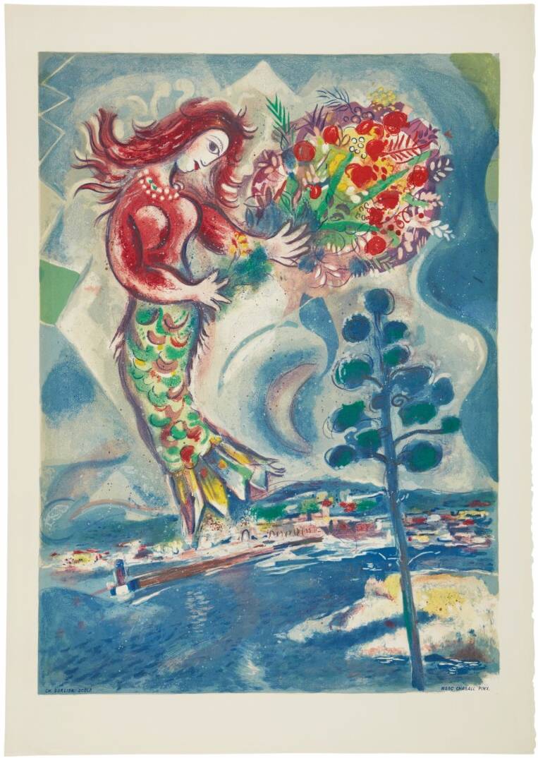 Marc Chagall - Sirène au pin (Sirene with Pine), 1967