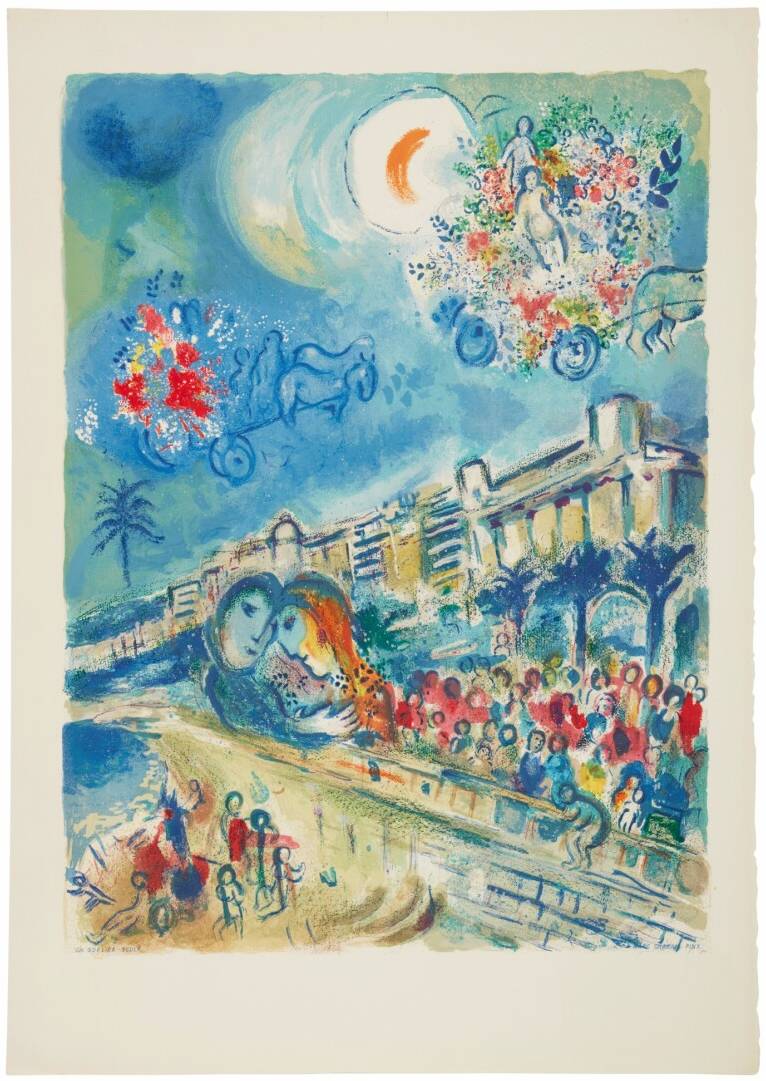 Marc Chagall - Bataille de Fleurs (Carnaval of Flowers), 1967