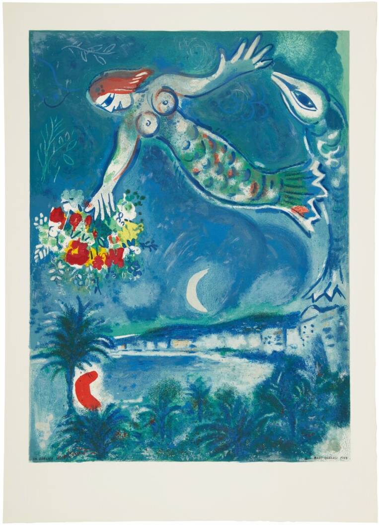 Marc Chagall - Sirène et Poisson (Sirene and Fish), 1967