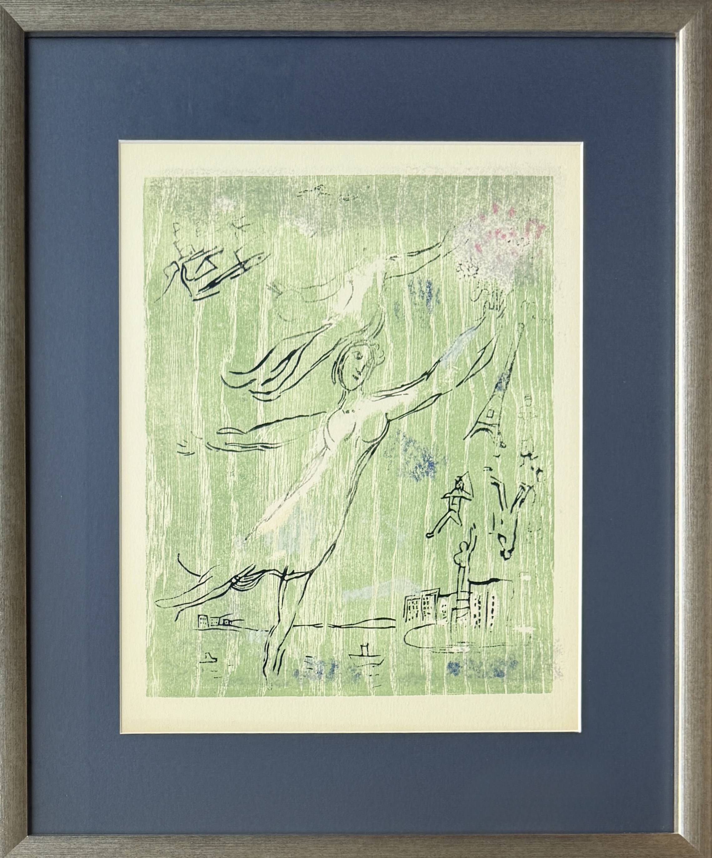 Marc Chagall - Poèmes, Planche IX (trial proof), 1968