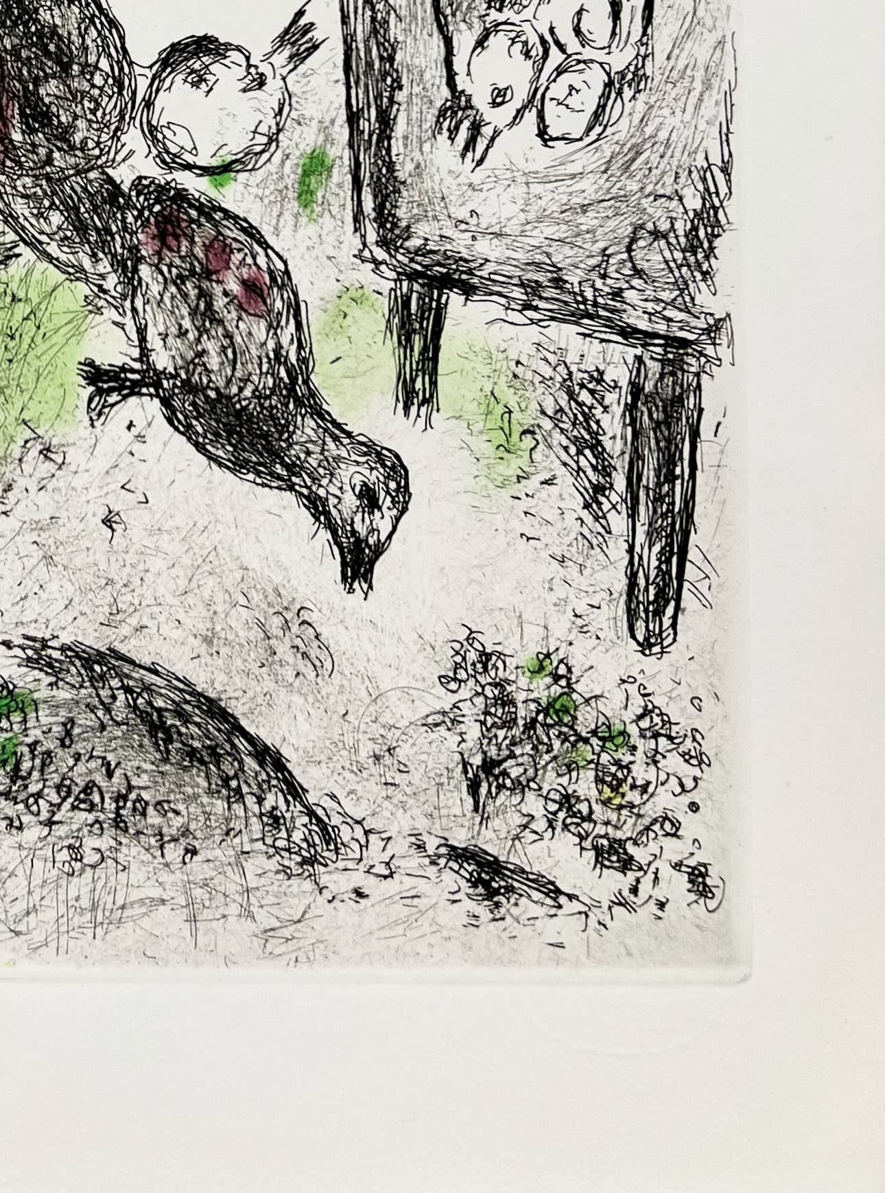 Marc Chagall - Celui qui dit les choses sans rien dire, Planche XVI, 1976 - Image 6