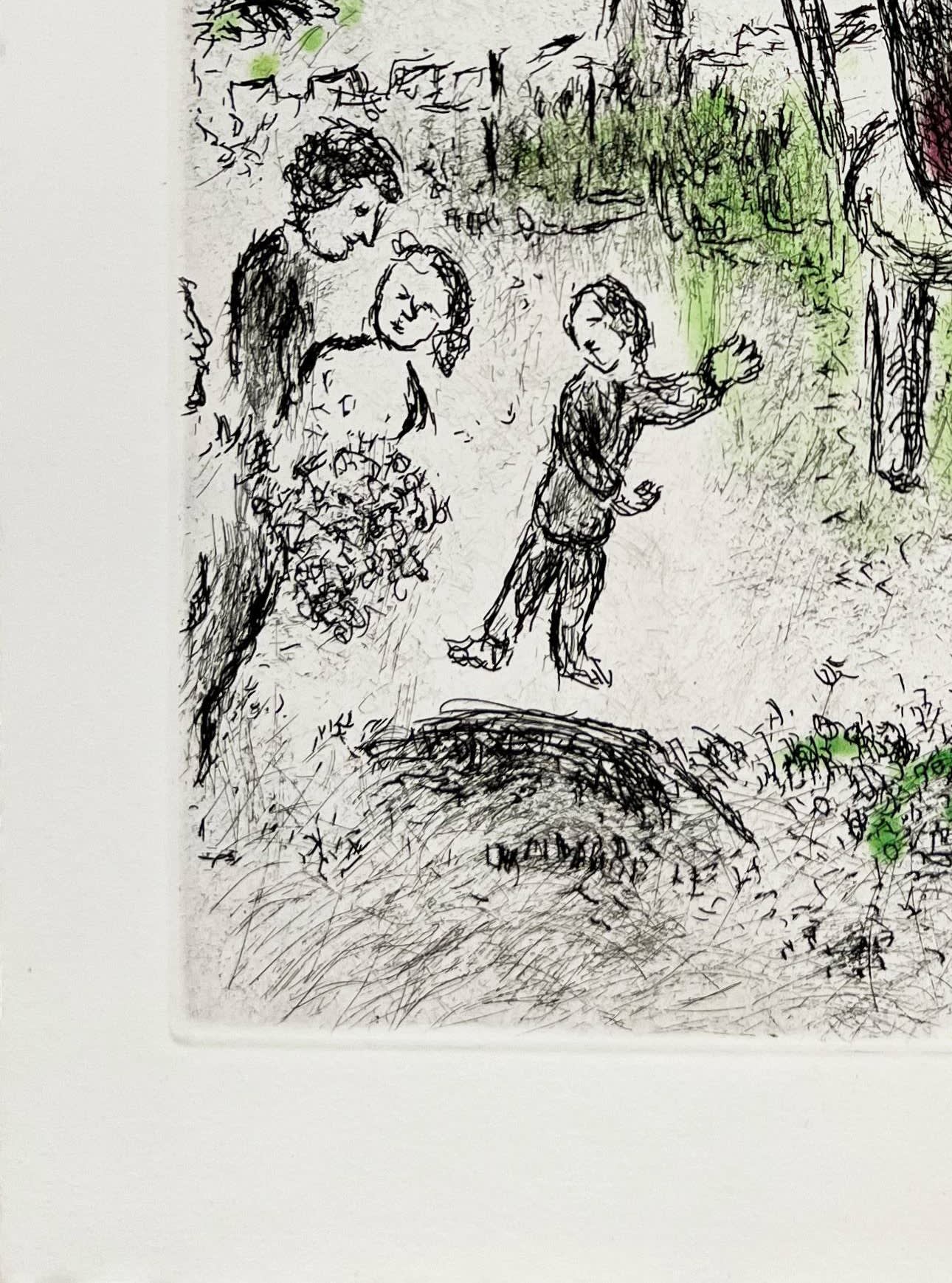 Marc Chagall - Celui qui dit les choses sans rien dire, Planche XVI, 1976 - Image 5