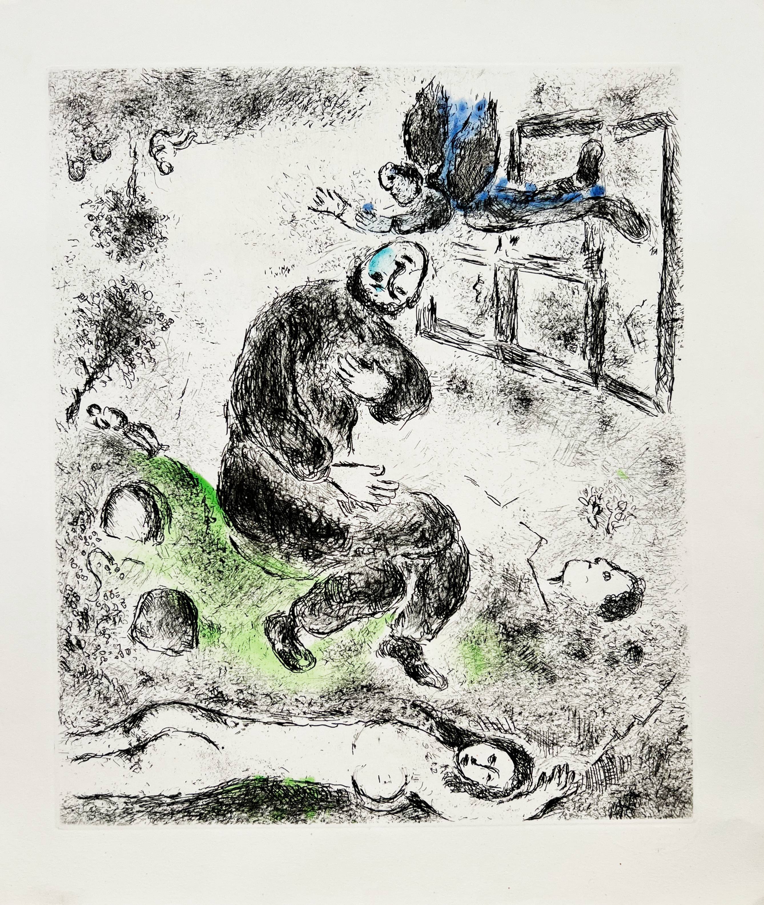 Marc Chagall - Celui qui dit les choses sans rien dire, Planche XII, 1976 - Image 2