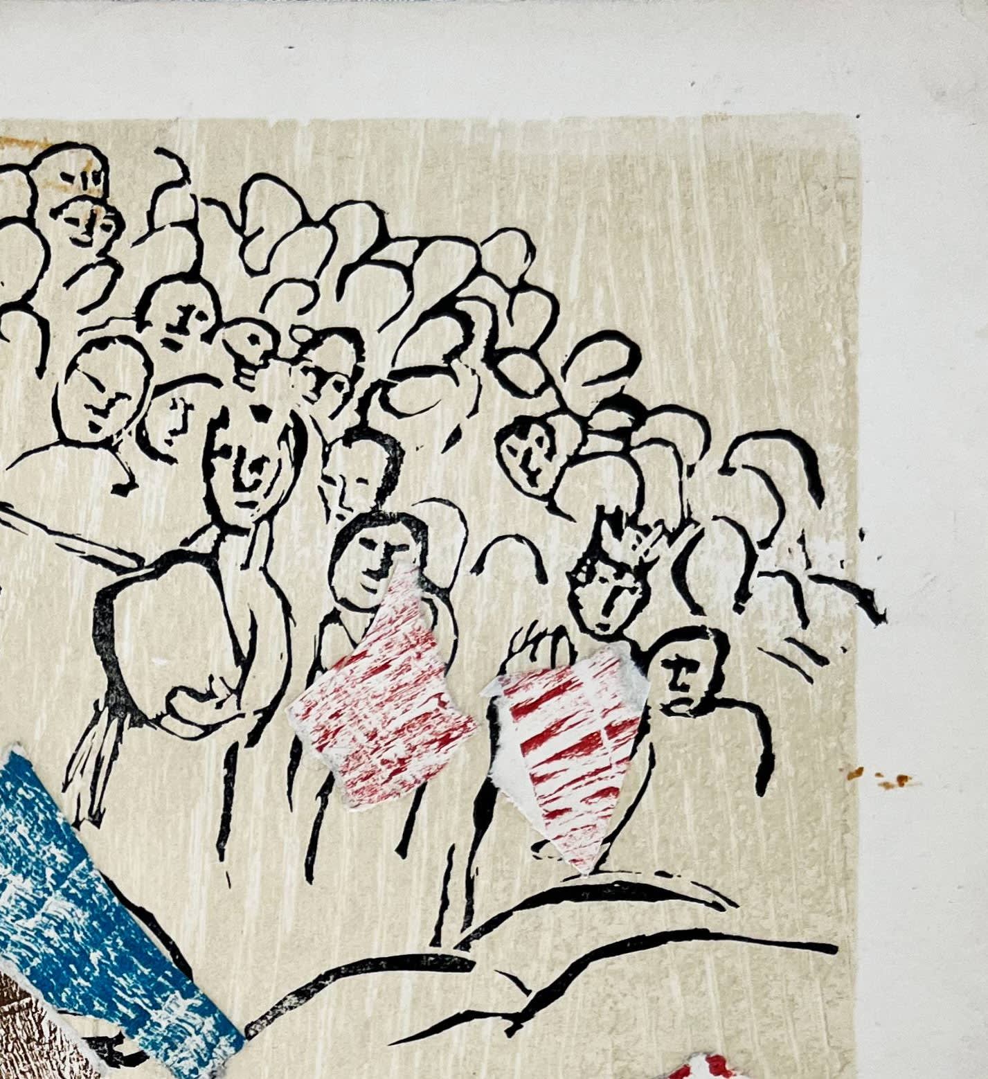 Marc Chagall - Poèmes, Planche XXI (collage enhanced), 1968 - Image 4