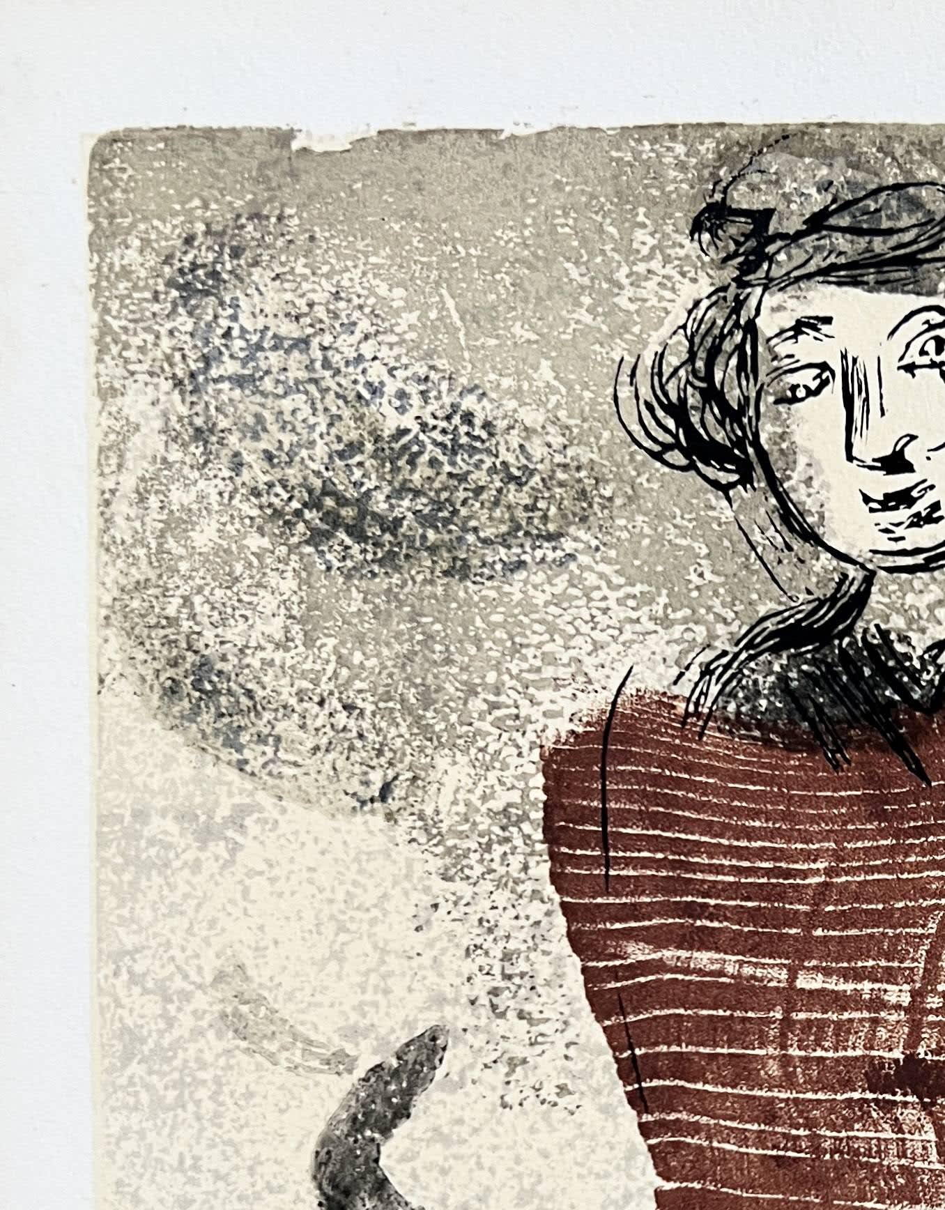 Marc Chagall - Poèmes, Planche II, 1968 - Image 3