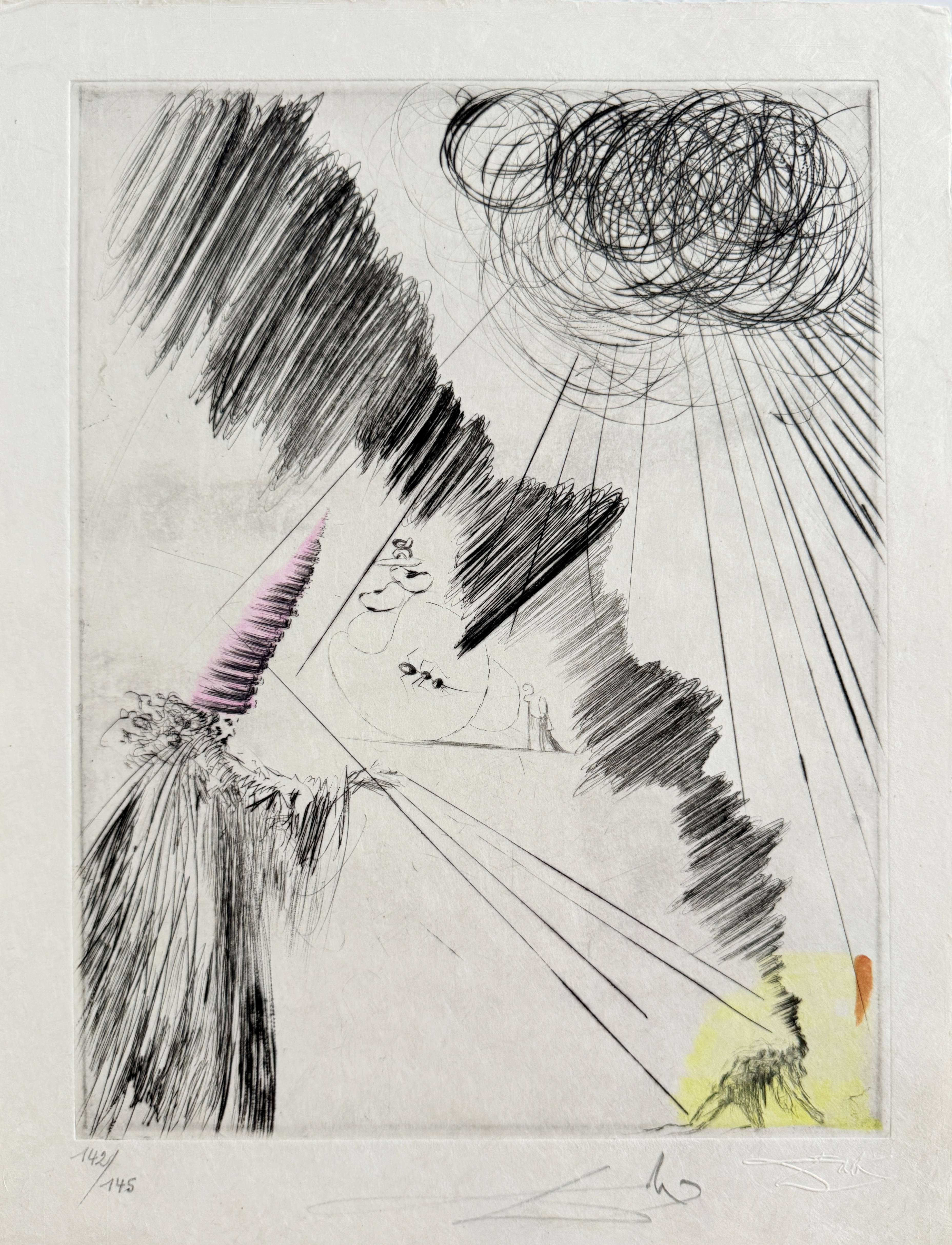 Salvador Dali - Femme au clown (Woman with Clown), 1969