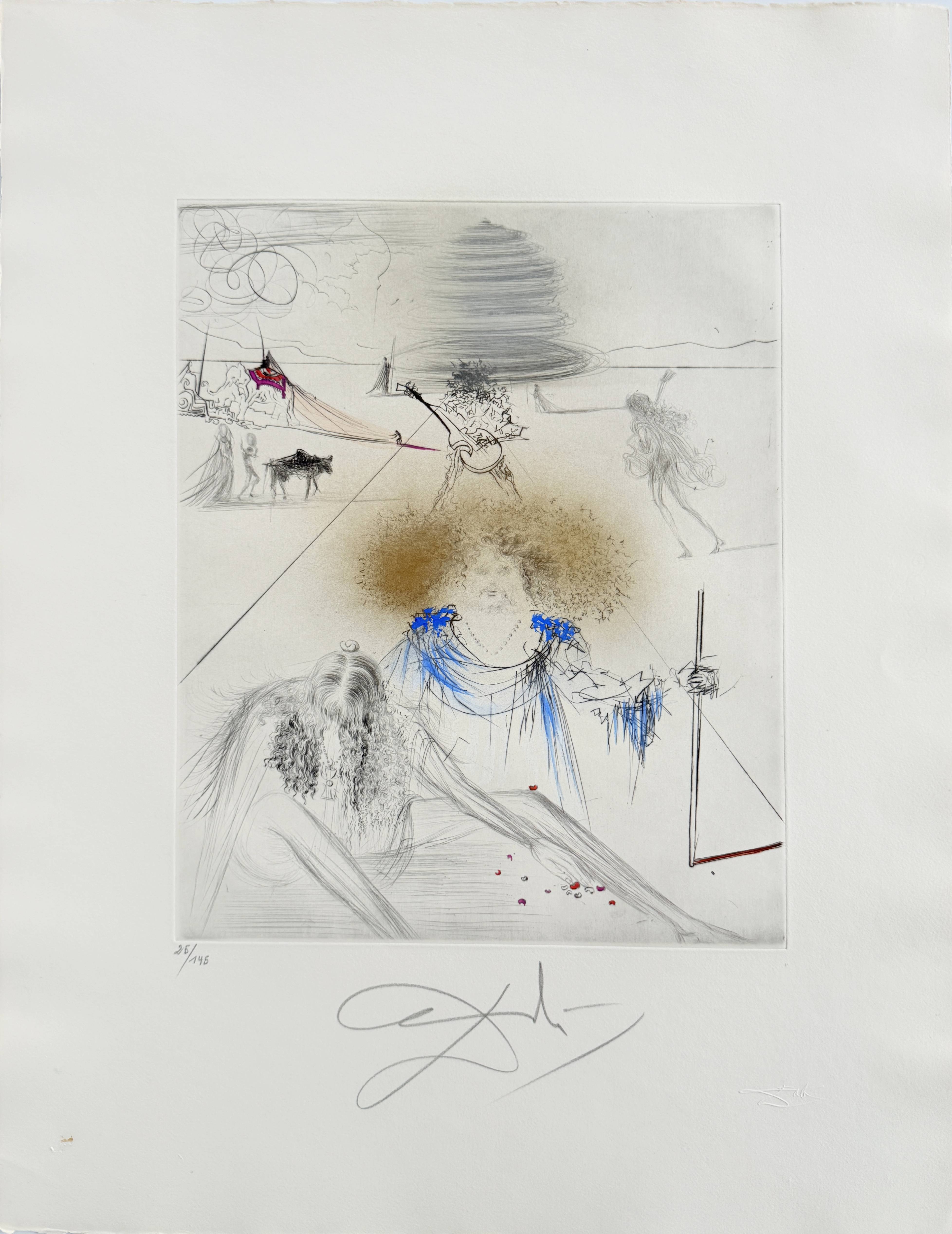 Salvador Dali - Le Vieil Hippy (The Old Hippy), 1969