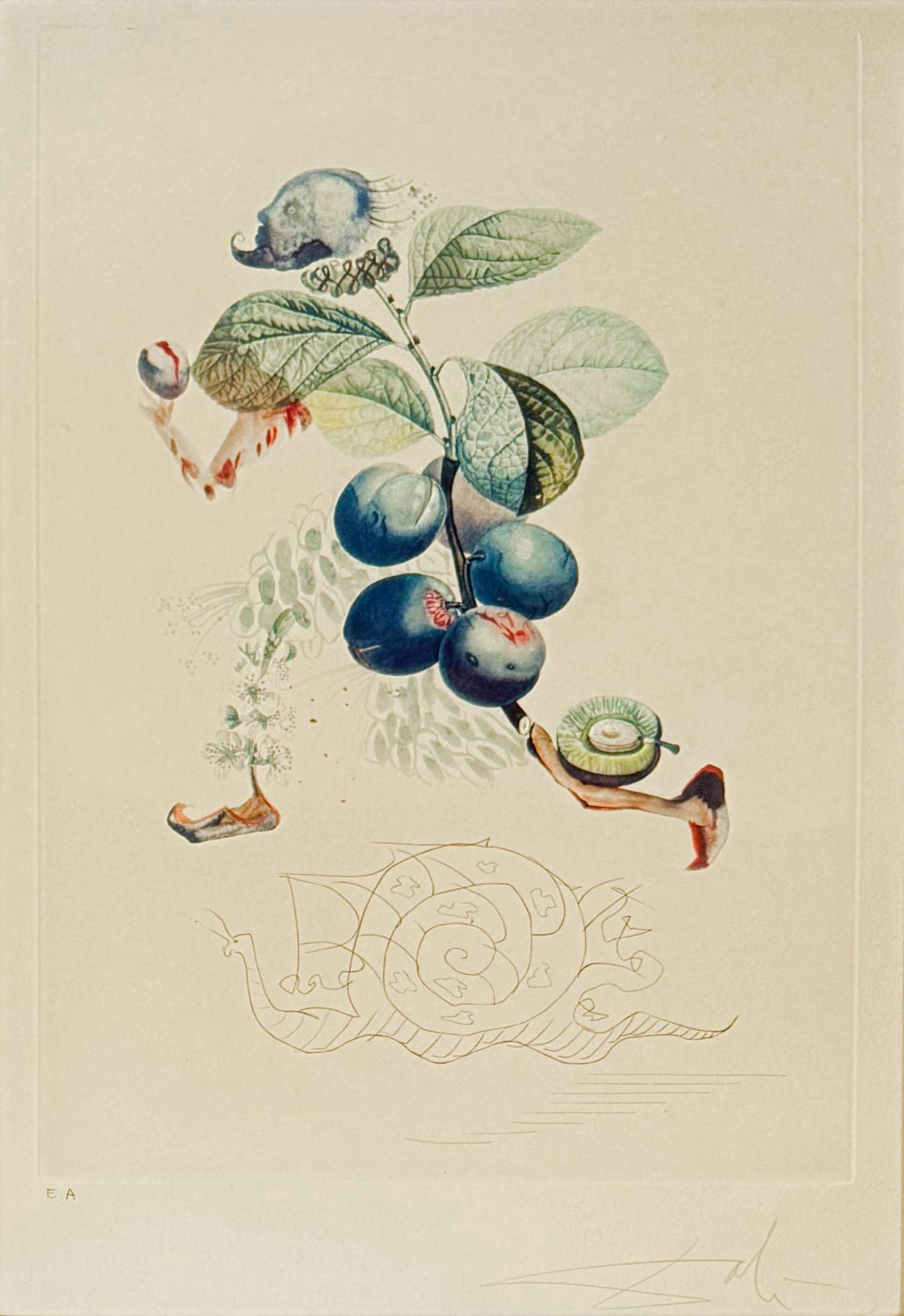 Salvador Dali - Prunier hâtif (Hurrying Plum-tree), 1969