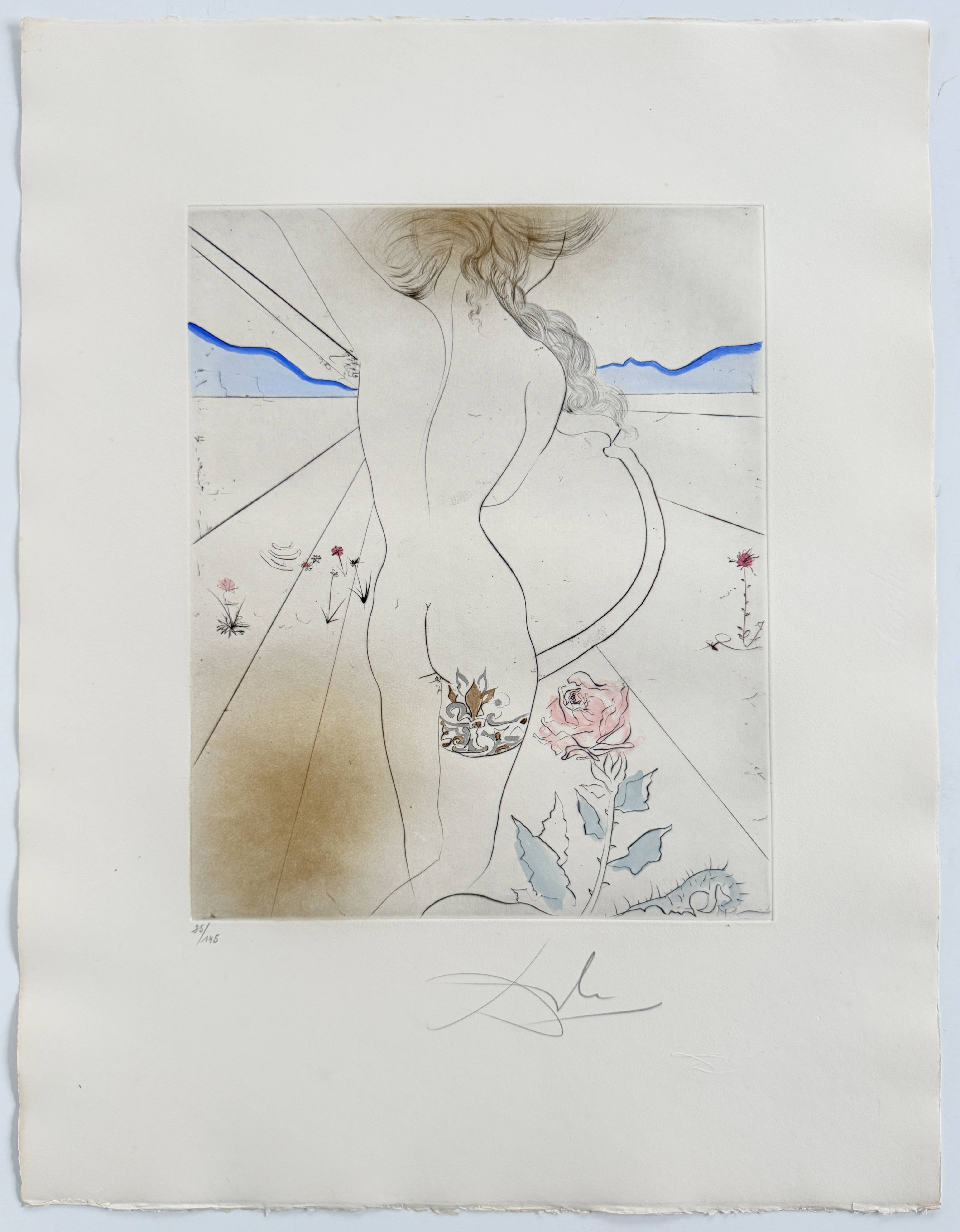 Salvador Dali - Nu à la jarretière (Nude with Garter), 1969 - Image 7