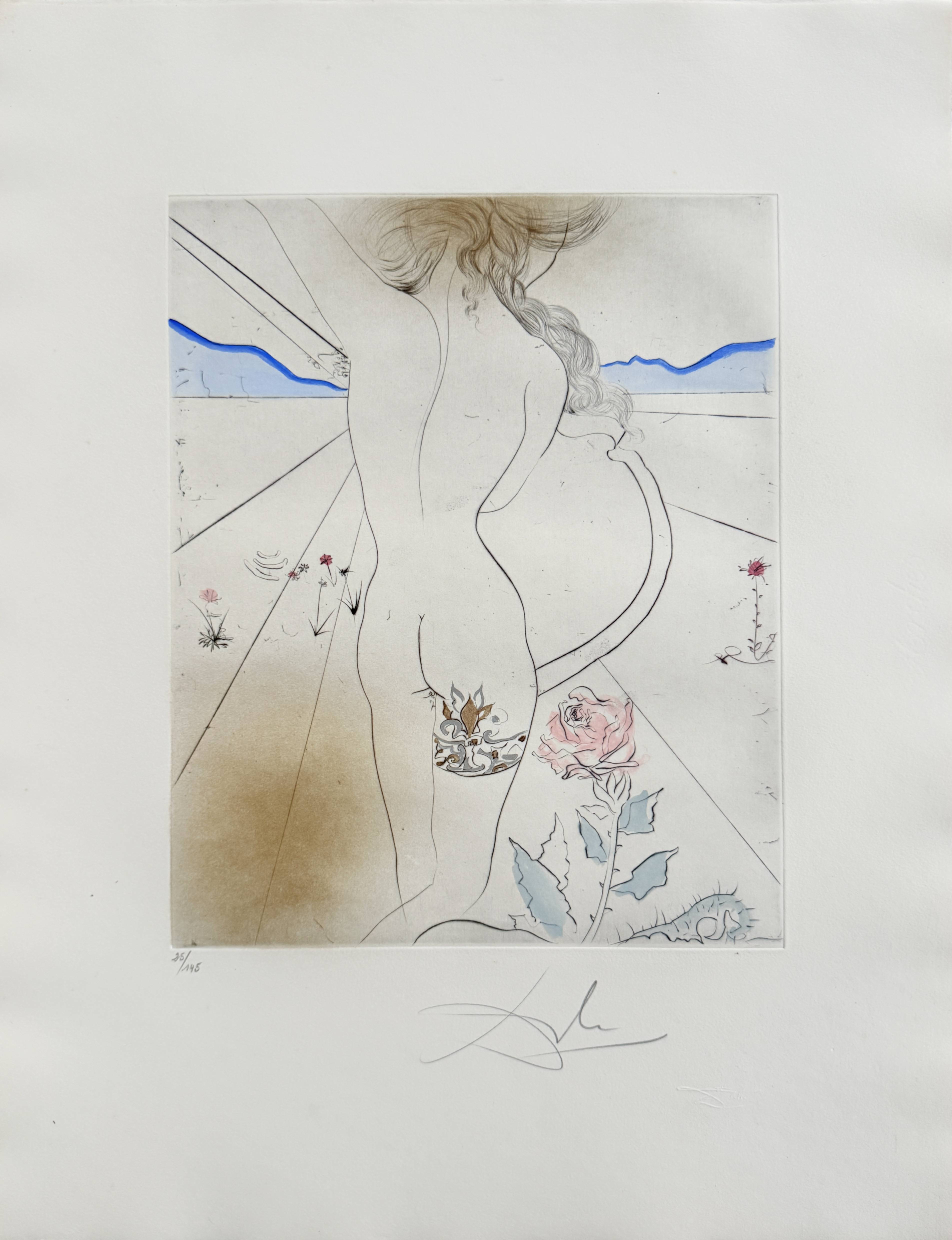 Salvador Dali - Nu à la jarretière (Nude with Garter), 1969