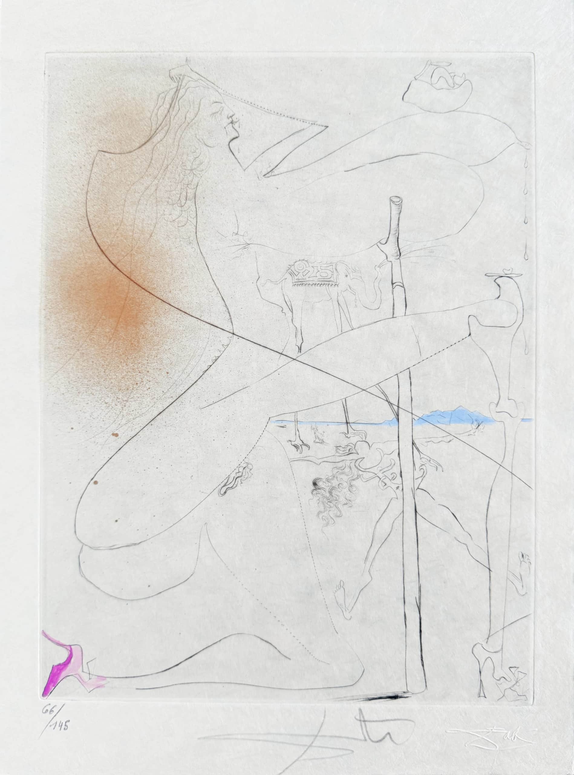 Salvador Dali - Femme à le béquille, 1969