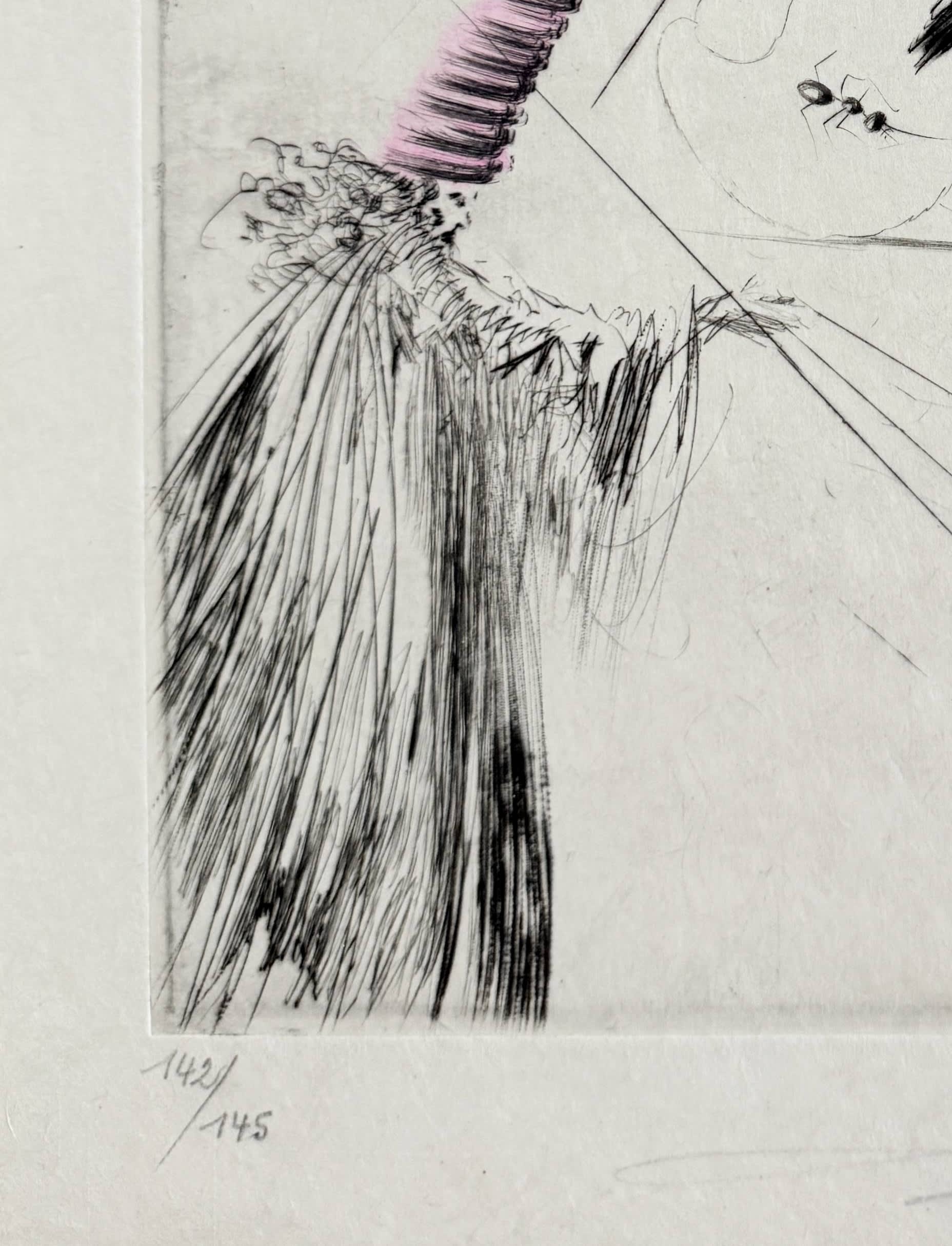 Salvador Dali - Femme au clown (Woman with Clown), 1969 - Image 4