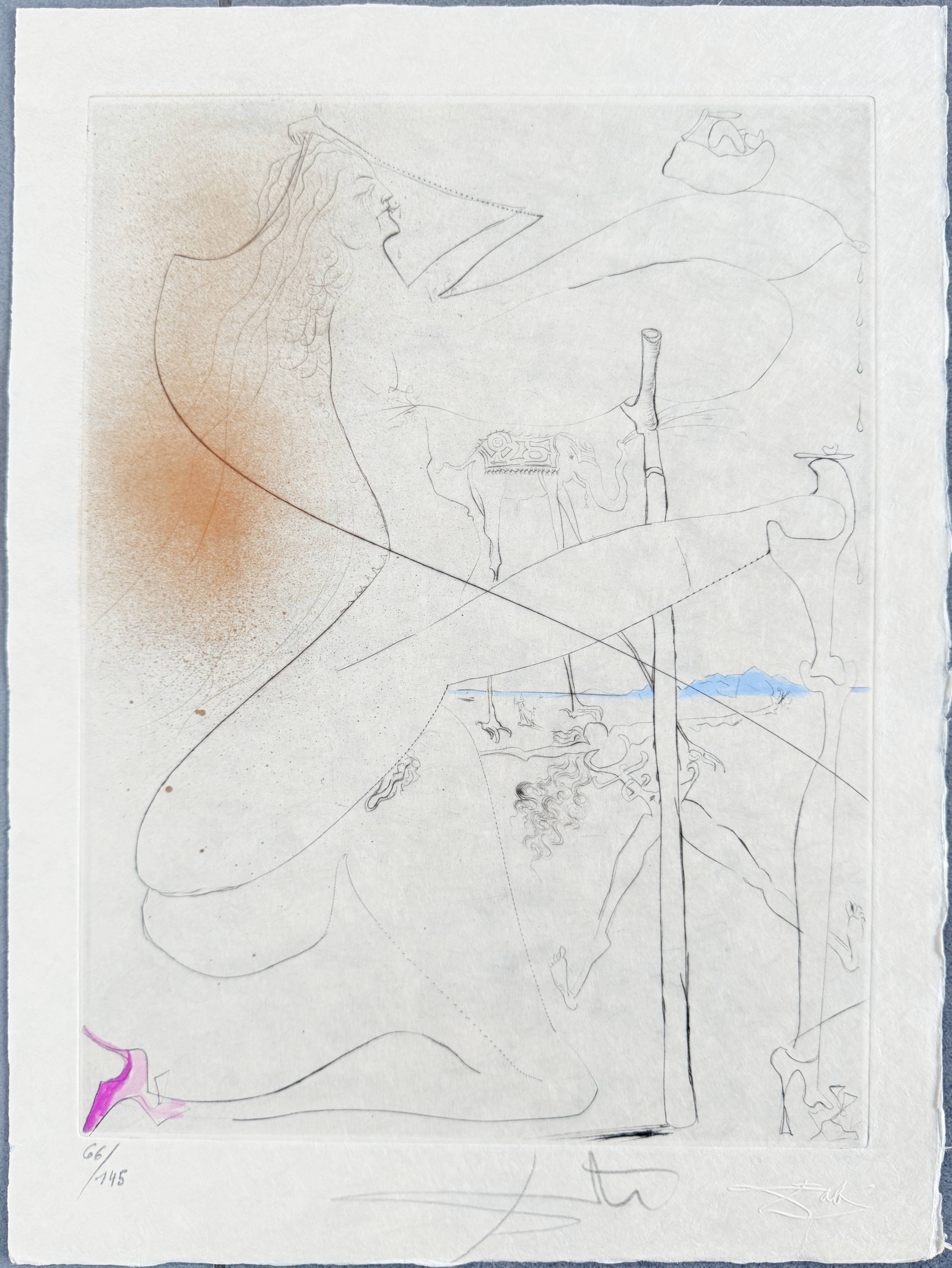 Salvador Dali - Femme à le béquille, 1969 - Image 6
