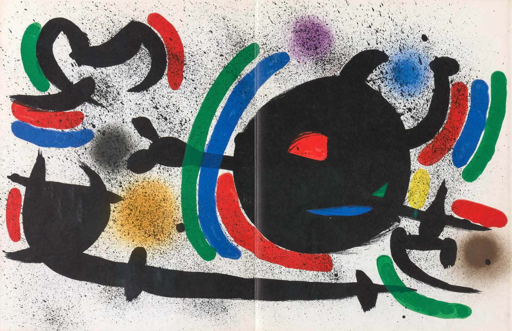 Joan Miro - Litografía original X, 1972