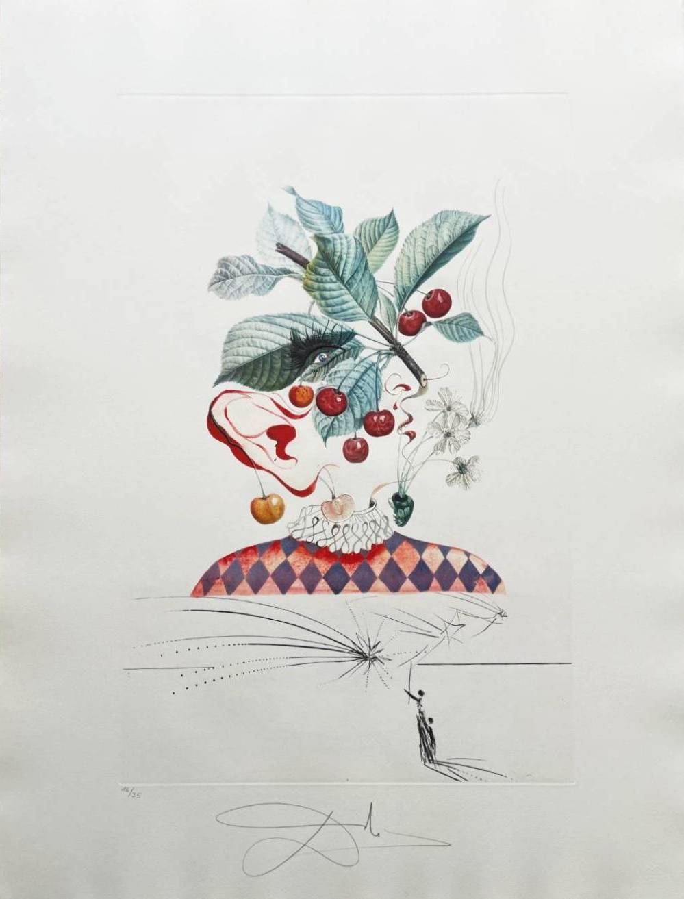 Salvador Dali - Cérises Pierrot (Pierrot Cherries), 1969