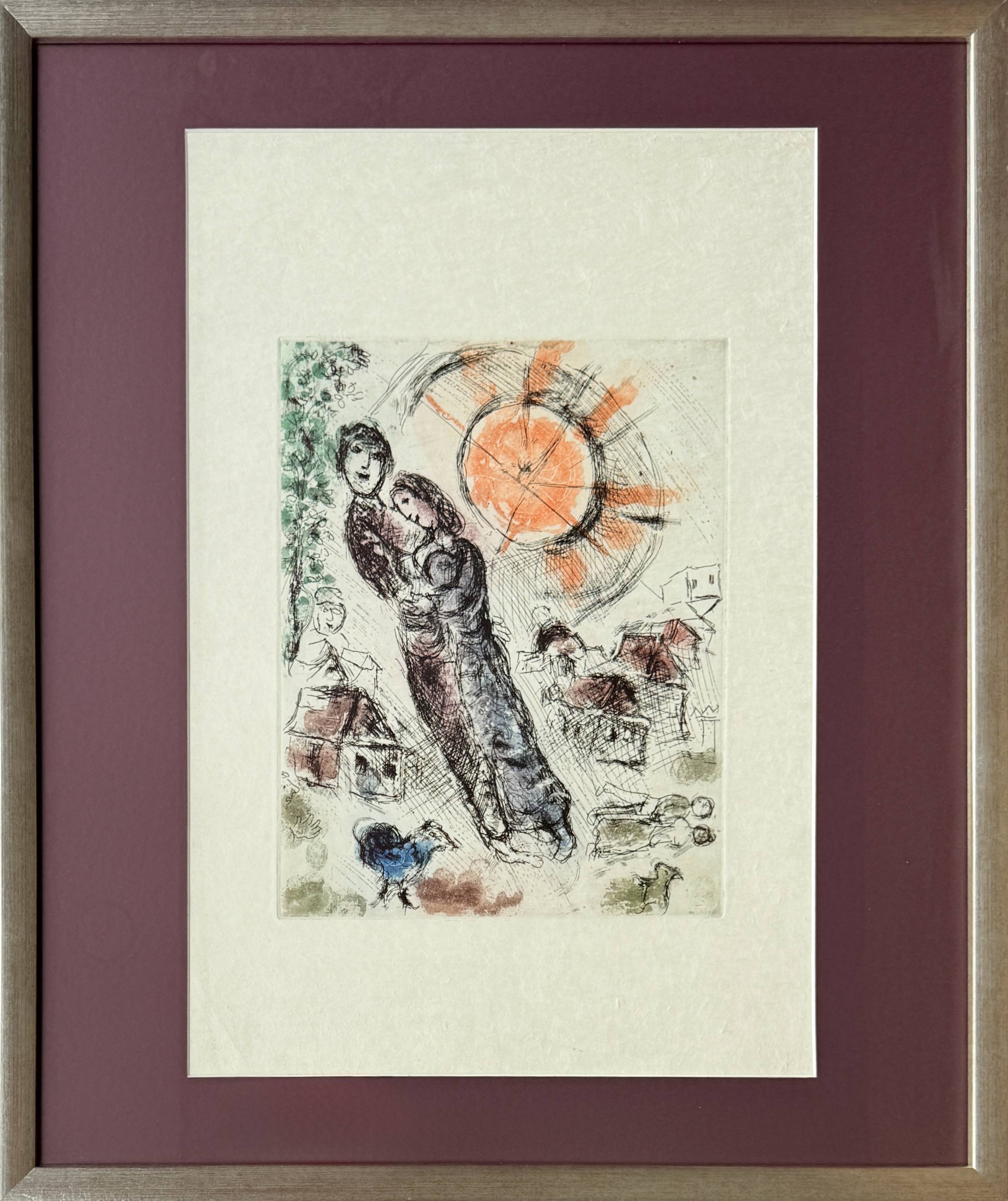 Marc Chagall - Soleil aux amoureux, 1968