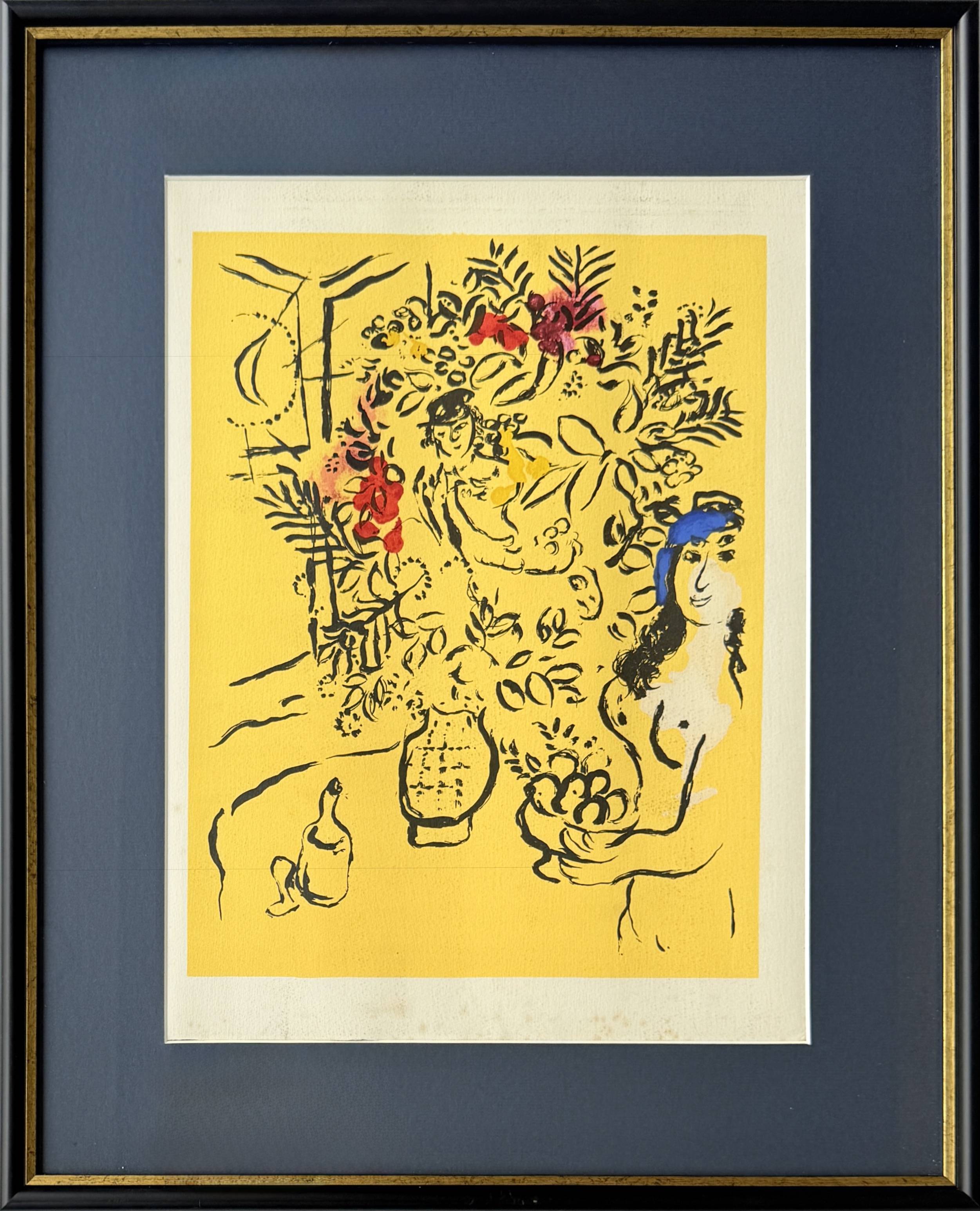Marc Chagall - Cover for Menu (trial proof), 1964
