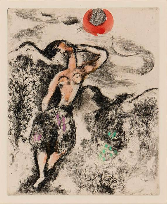 Marc Chagall - La Souris Metamorphosée en Fille (The Mouse Transformed into a Girl), 1954 - Image 2