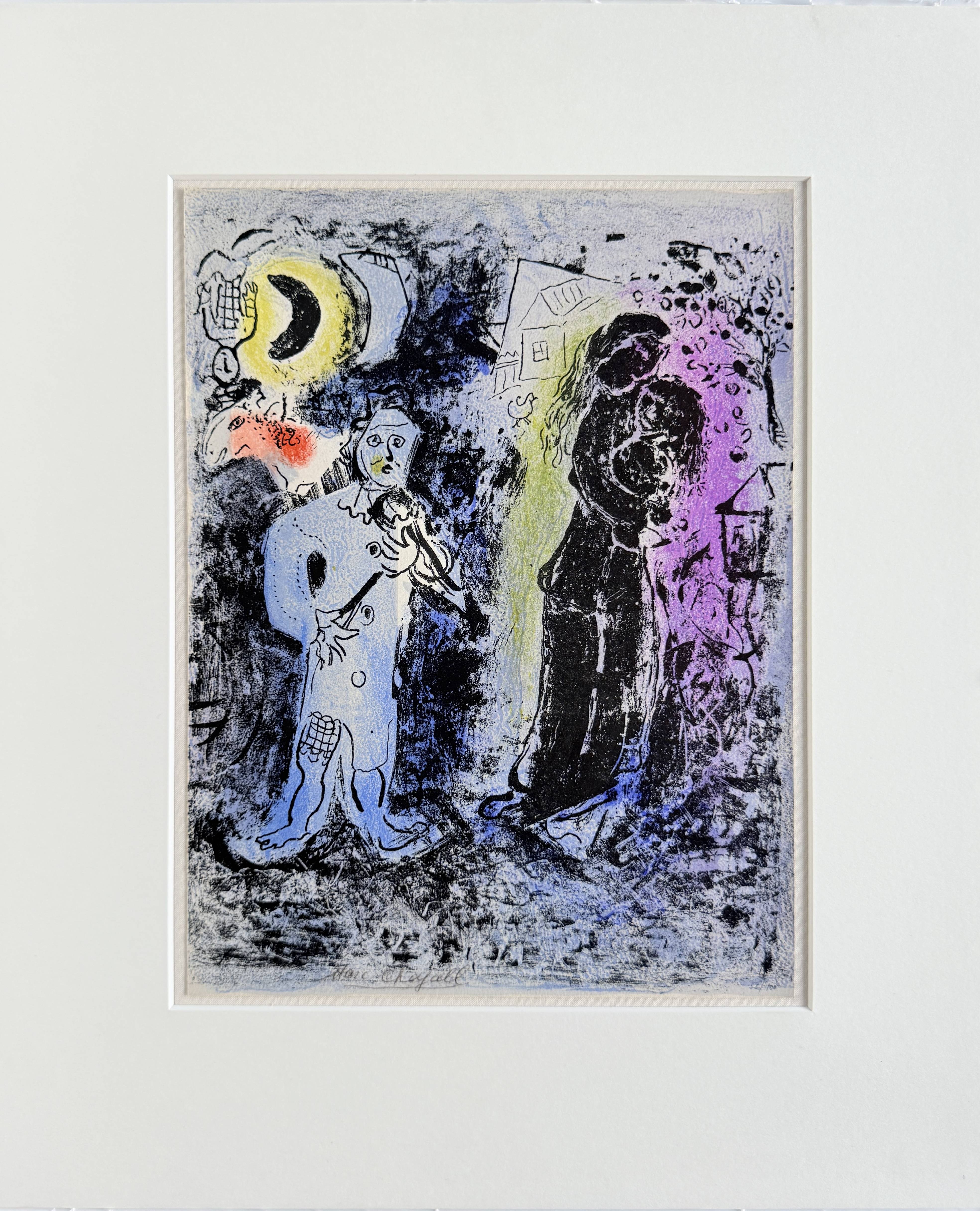 Marc Chagall - Couple noir au musicien (Couple in Black with Musician), 1960 - Image 3