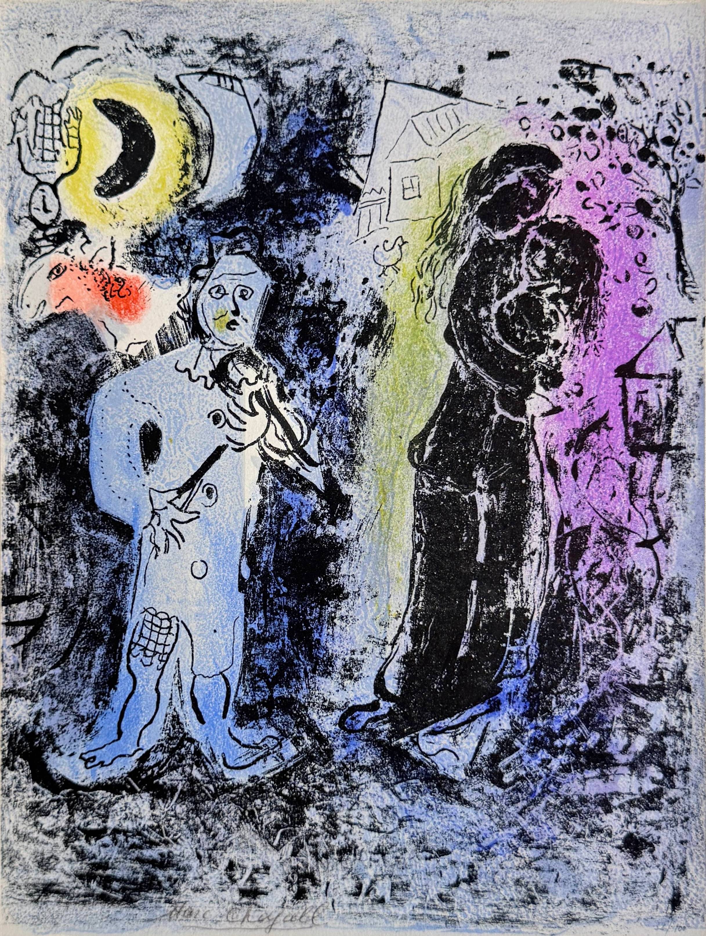 Marc Chagall - Couple noir au musicien (Couple in Black with Musician), 1960 - Image 2