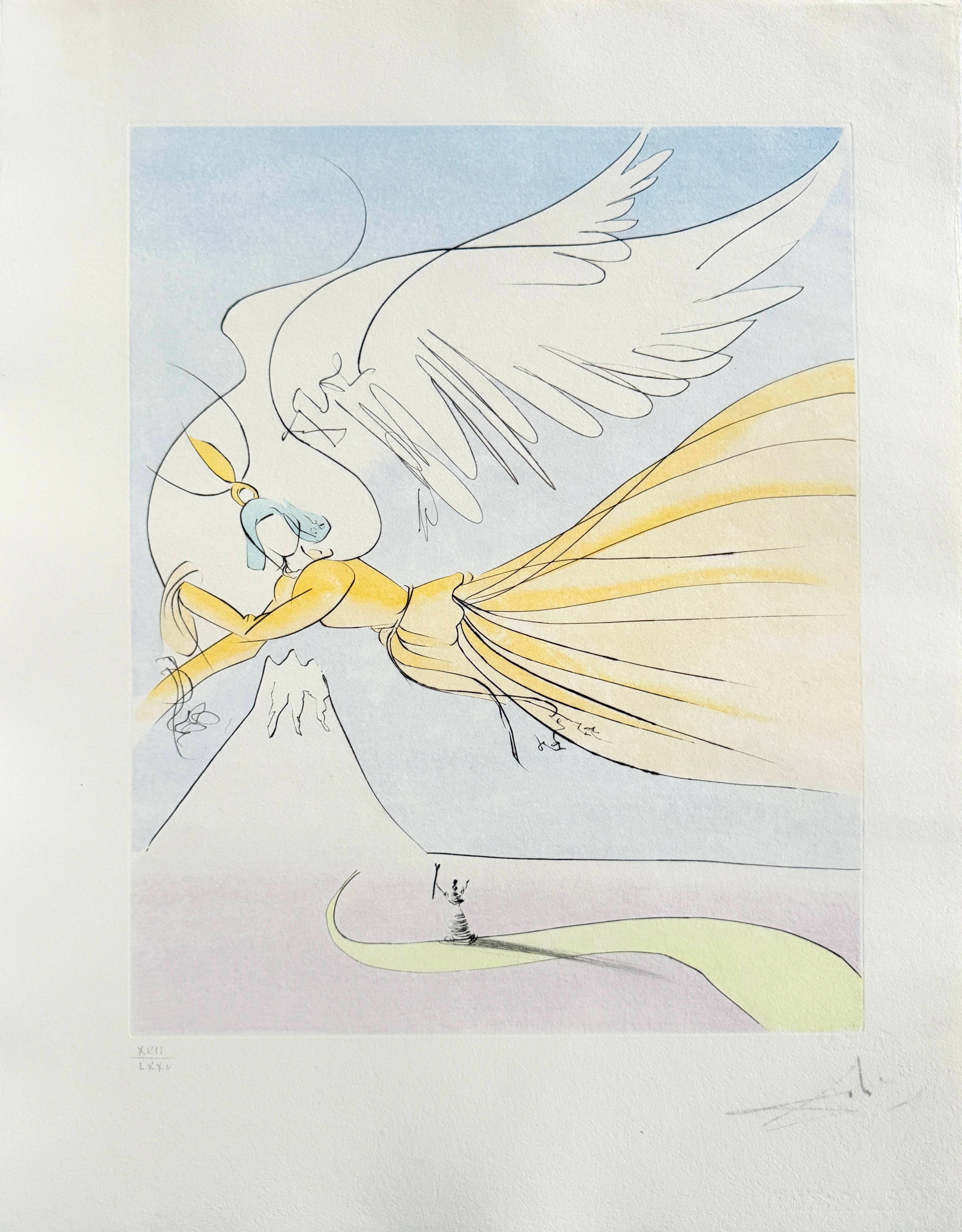 Salvador Dali - Hagoromo (The robe of feathers), 1974