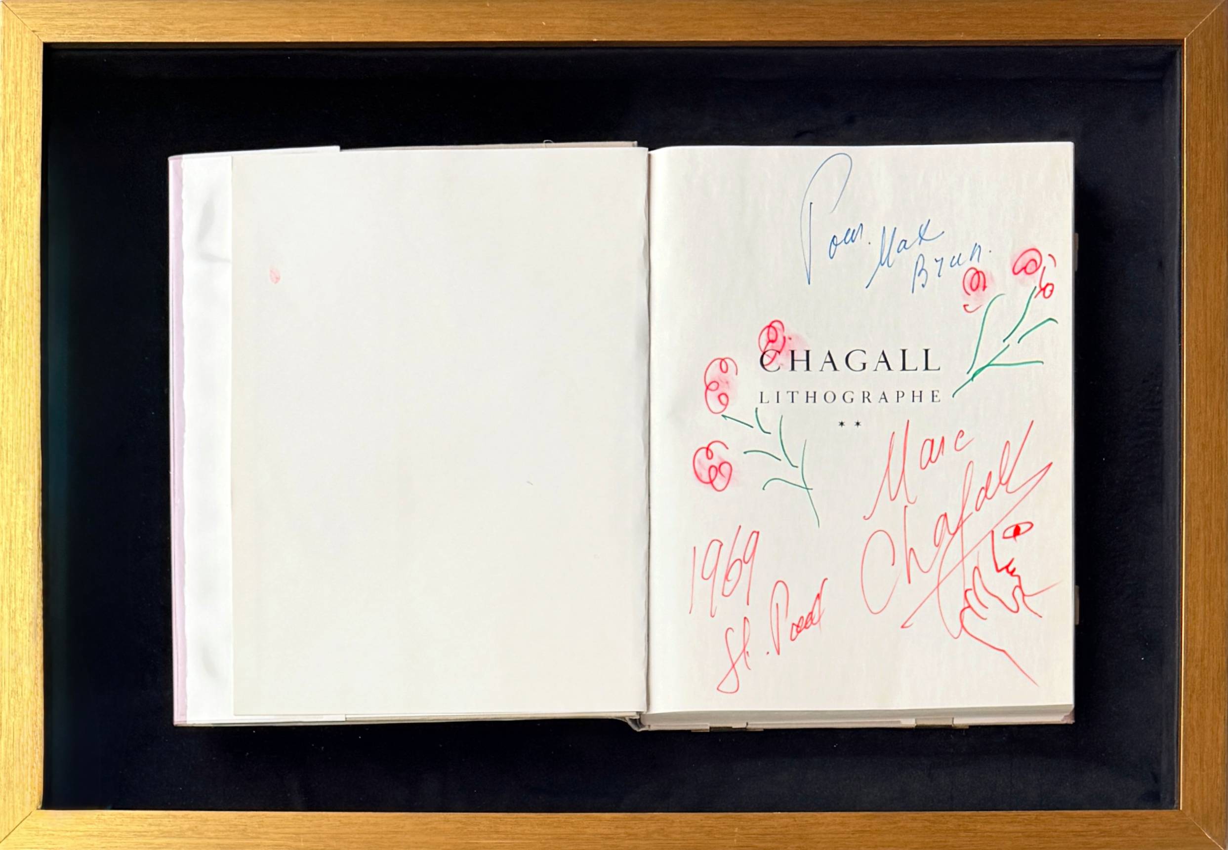 Marc Chagall - Drawing with Flowers, 1969