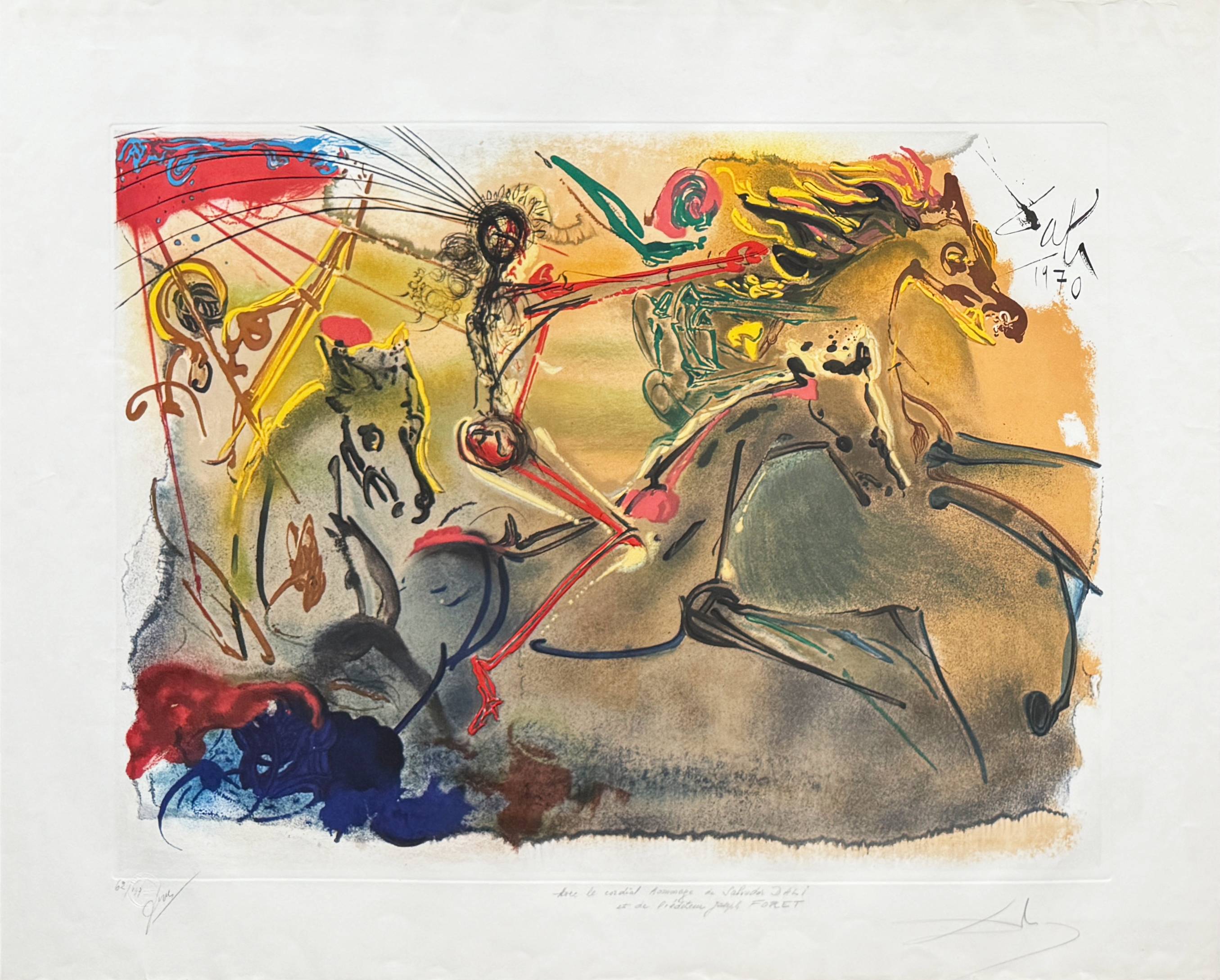 Salvador Dali - Les Caveliers de l'Apocalypse, 1971 - Image 2