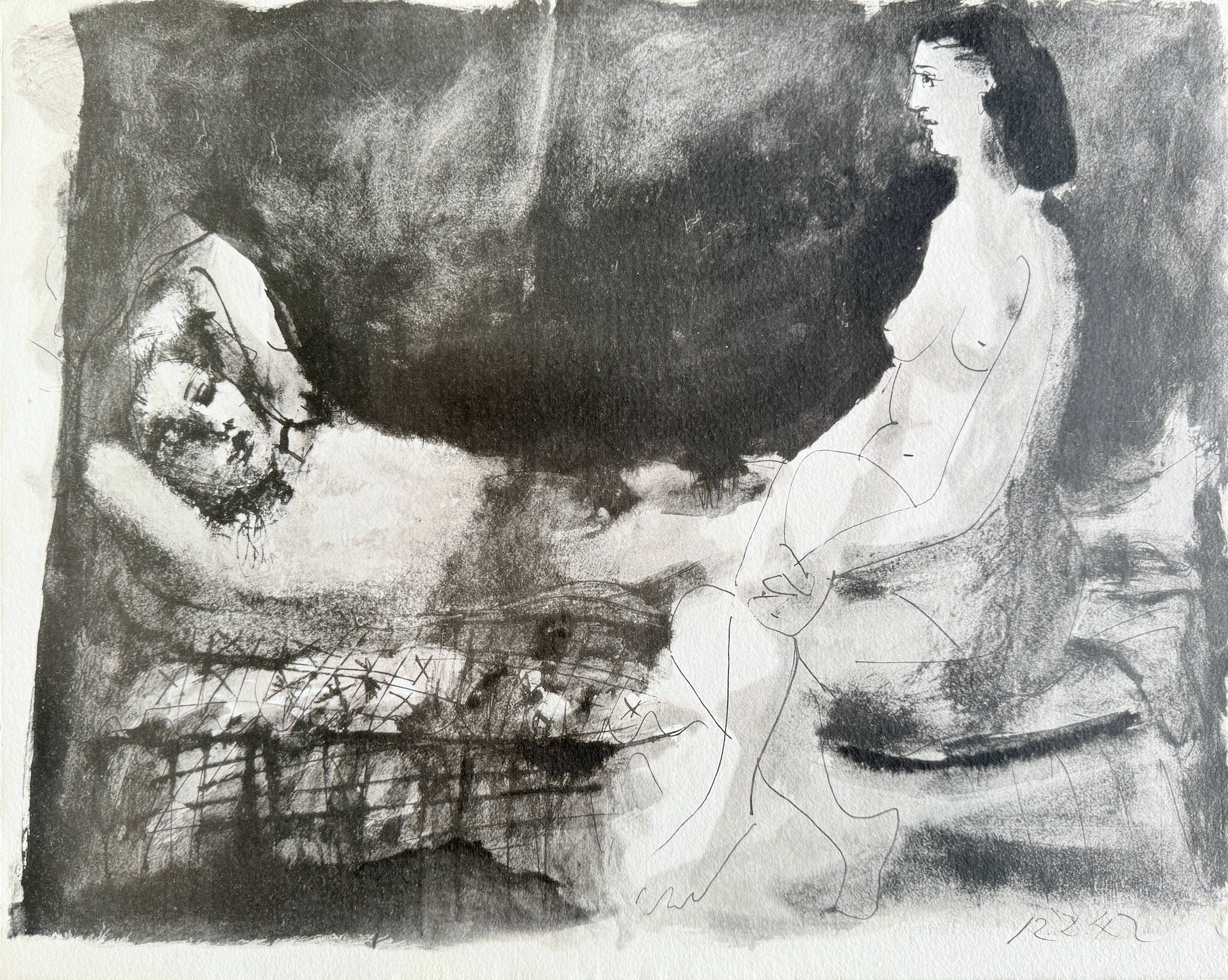 Pablo Picasso - Homme couché et femme assise, 1967 1 Pablo Picasso - Homme couché et femme assise, 1967