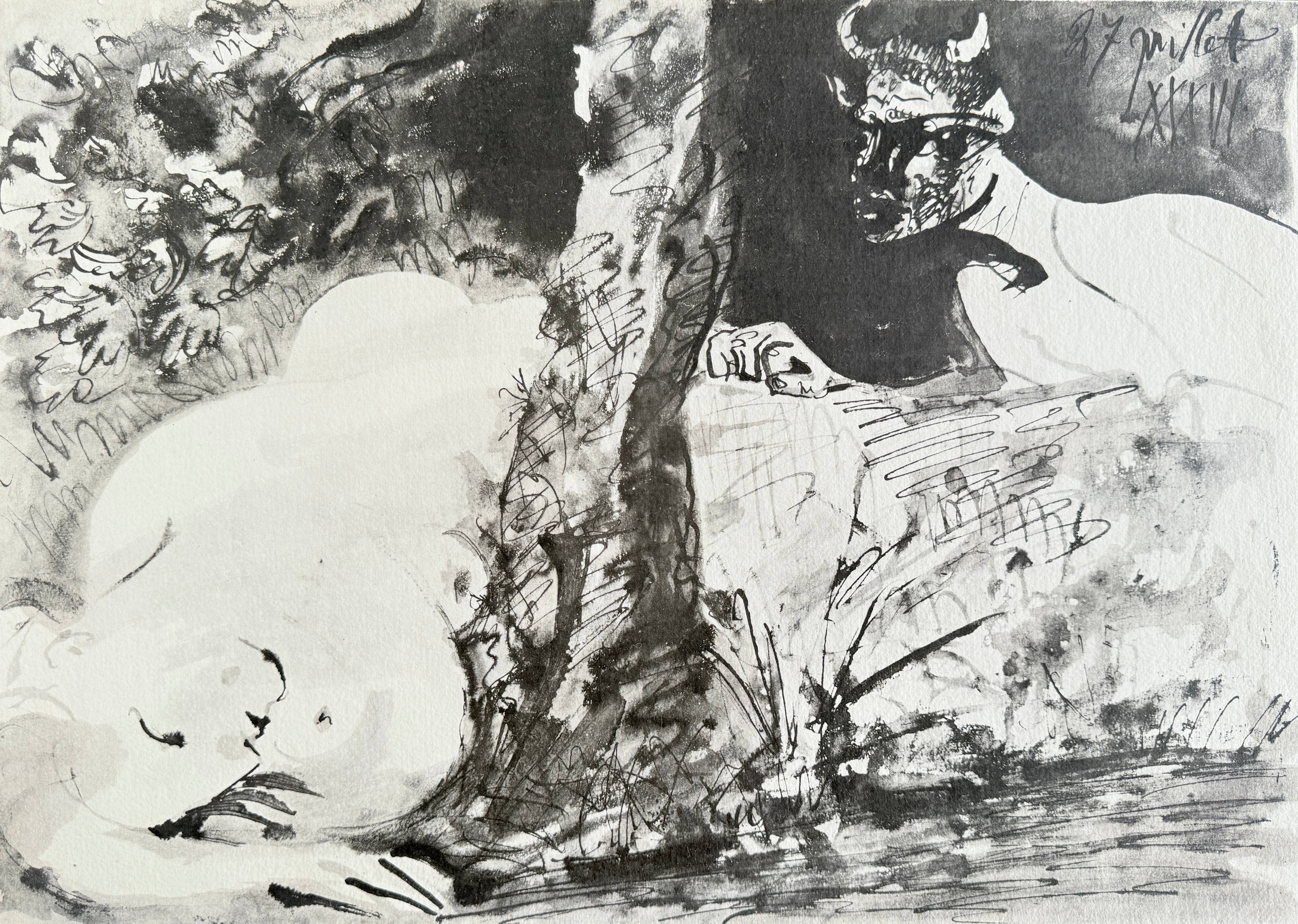 Pablo Picasso - Faune et fuemme nue, 1967 1 Pablo Picasso - Faune et fuemme nue, 1967