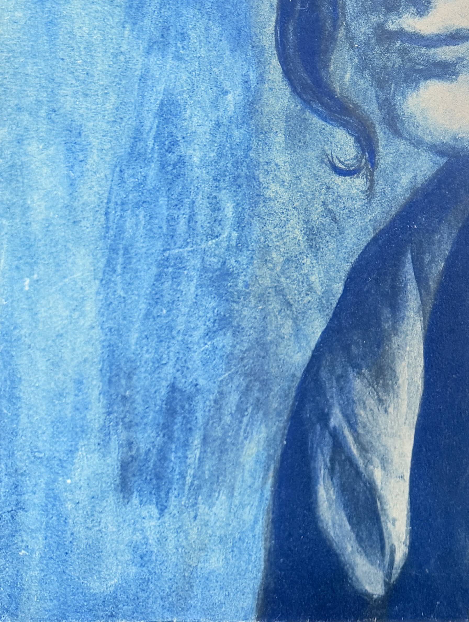 Pablo Picasso - Portrait mélancolique d'une femme en bleu, 1961 4 Pablo Picasso - Portrait mélancolique d'une femme en bleu, 1961 - Image 4